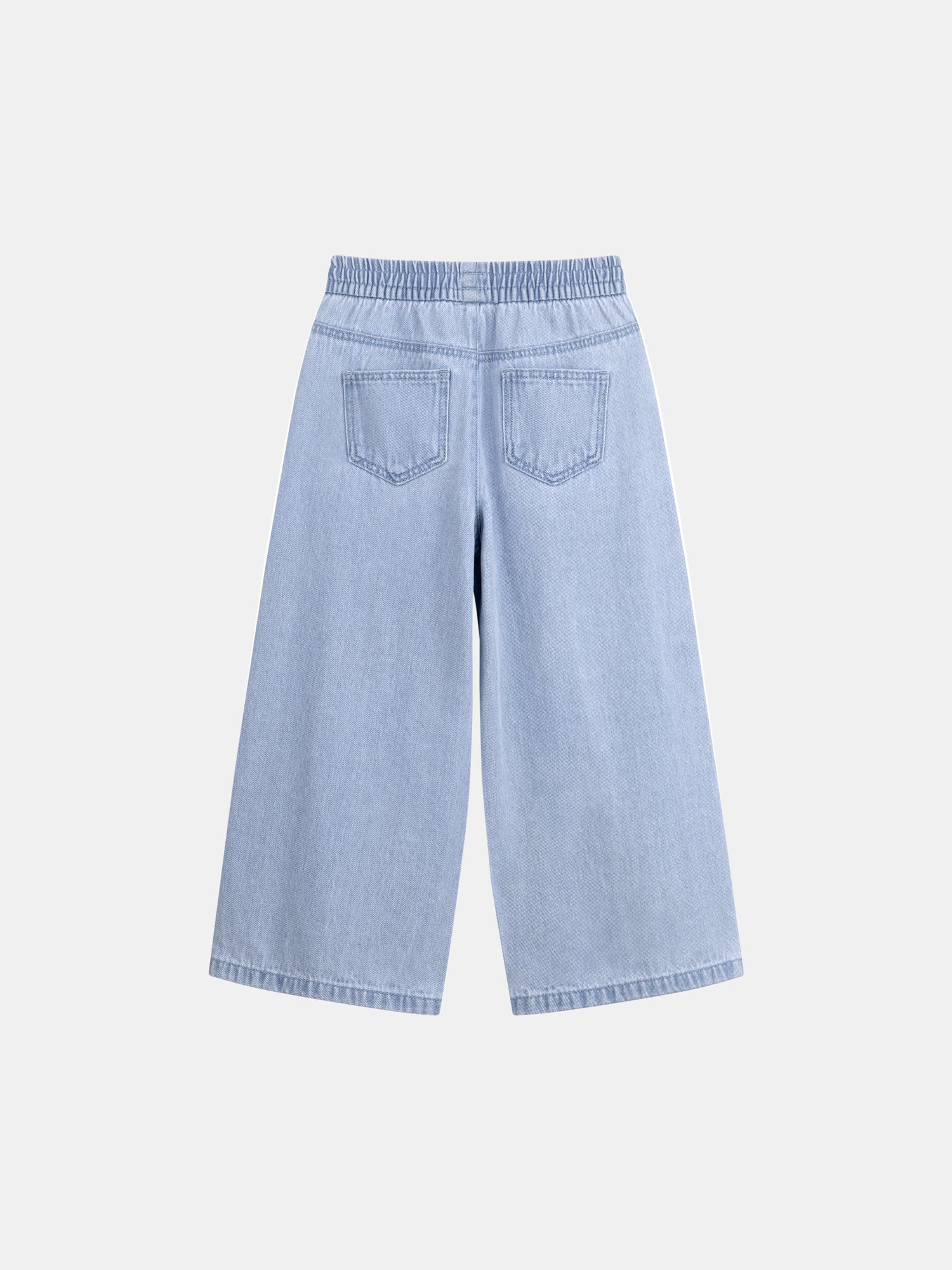 Pantalon en denim bleu clair à poches pour fille - Image 7