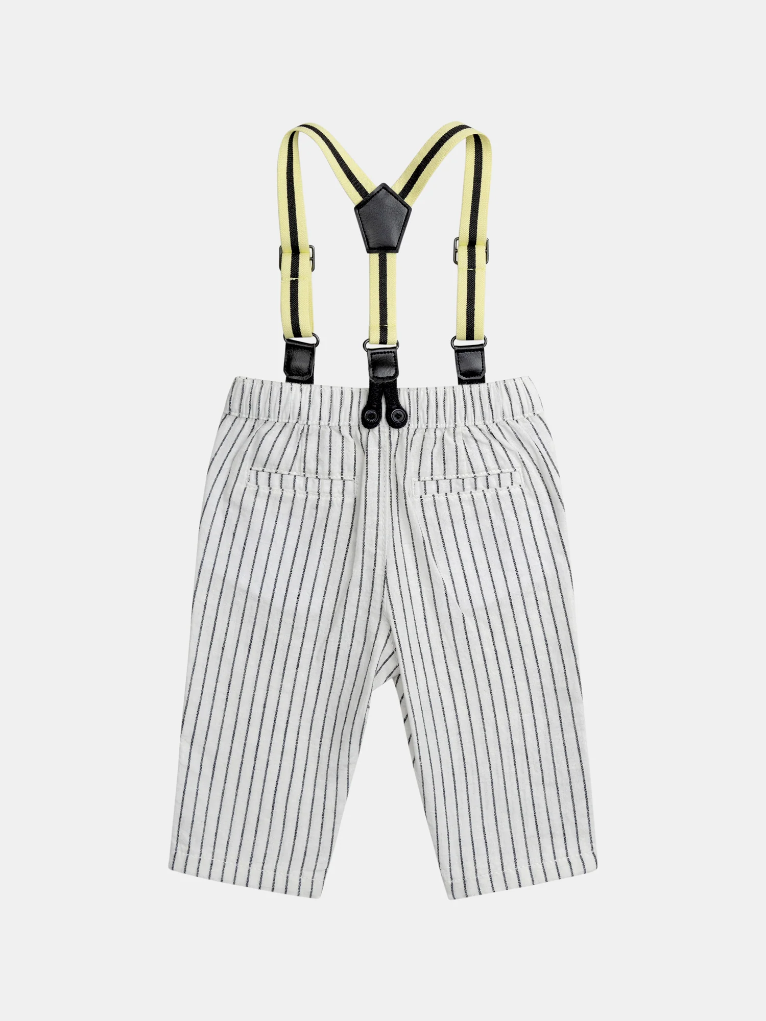 Pantalon à rayures avec bretelles amovibles pour bébé garçon - Image 4