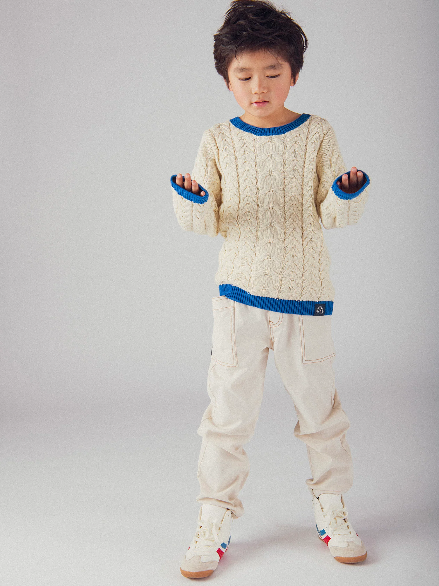 Pantalon beige à poches pour garçon - Image 3