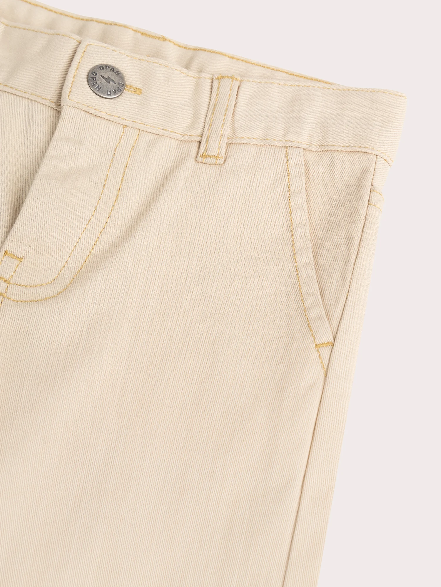 Pantalon beige en toile - Image 2