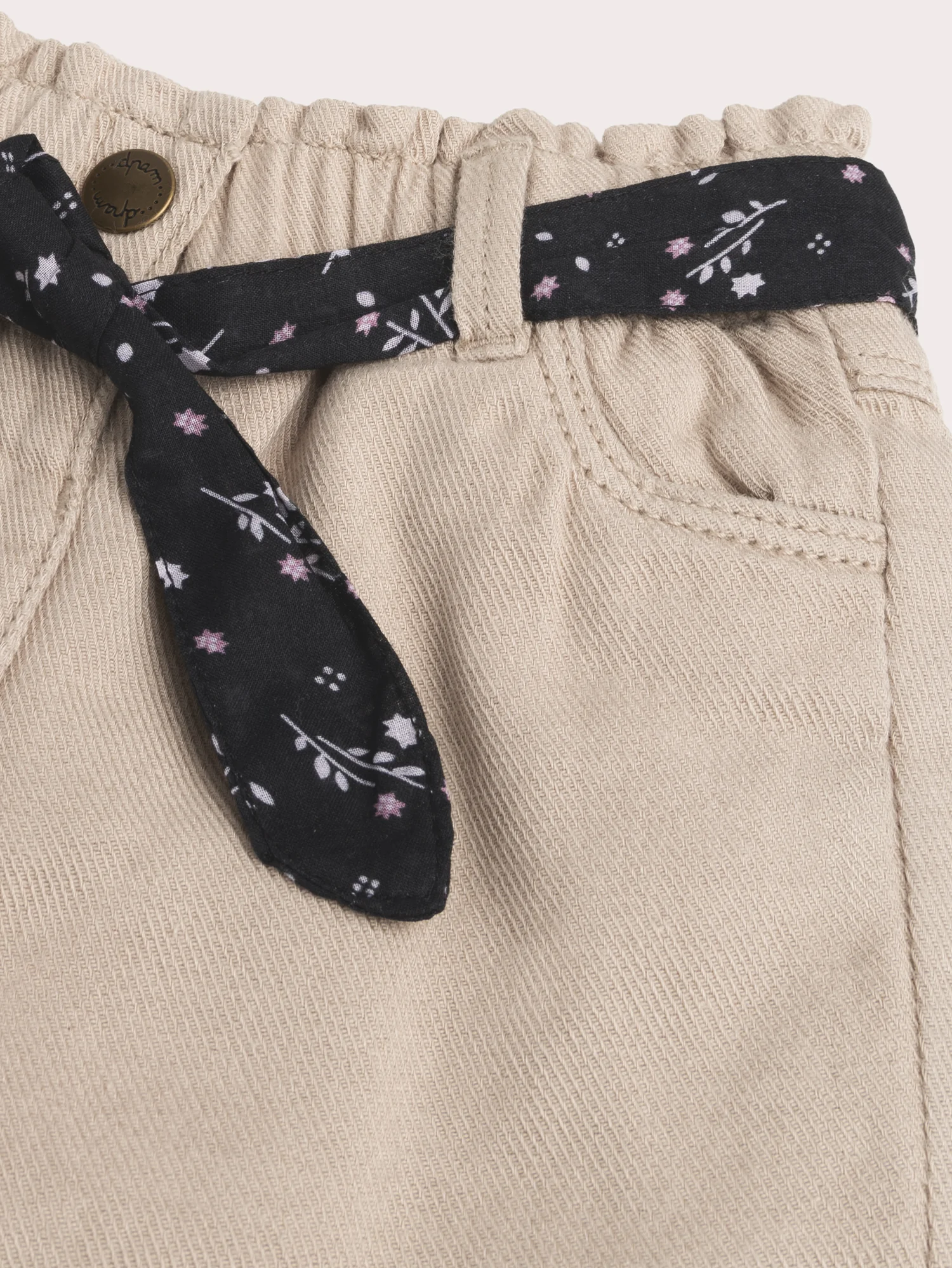Pantalon beige pour bébé fille - Image 2