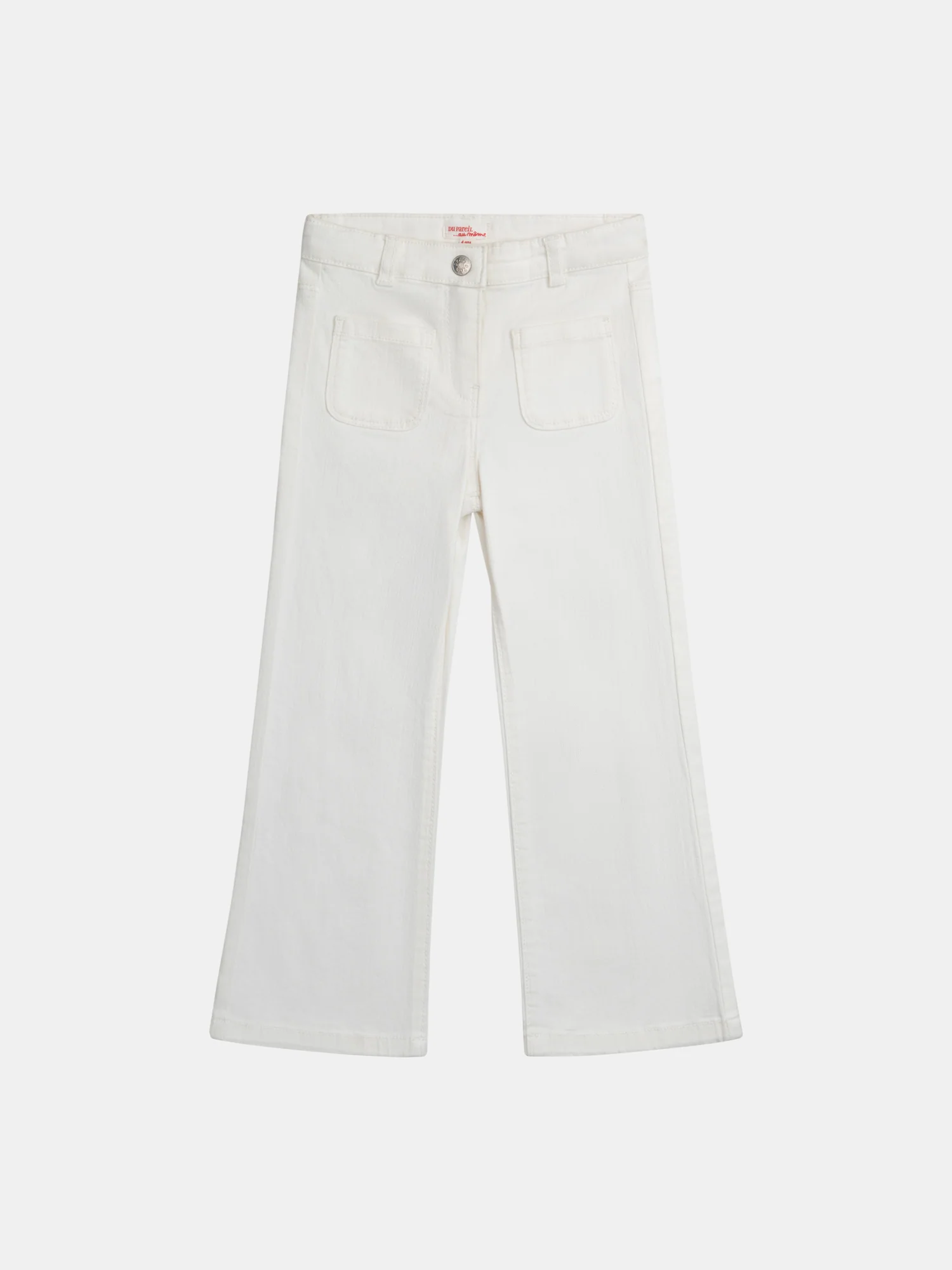 Pantalon blanc cassé à poches pour fille