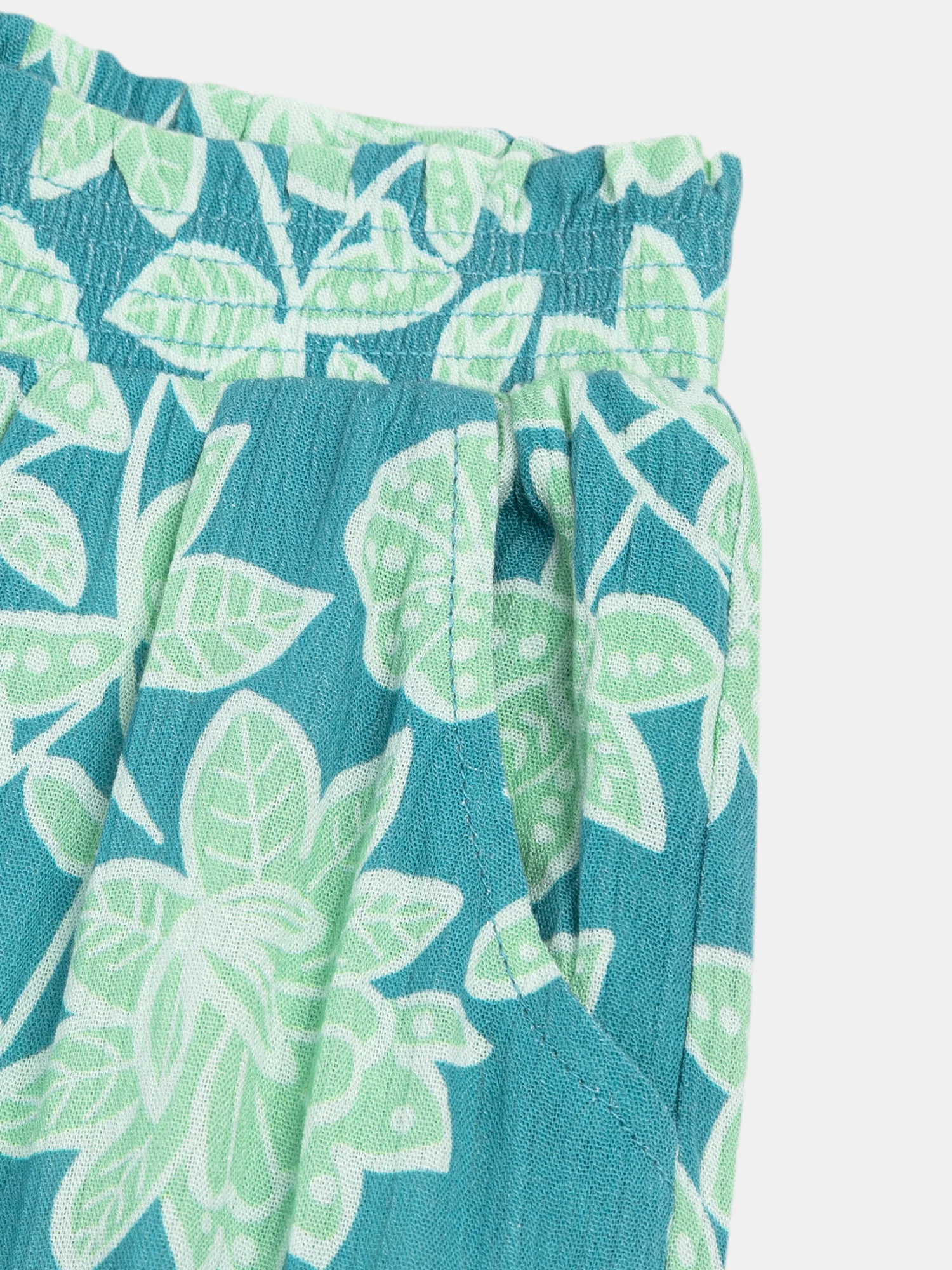 Pantalon bleu imprimé floral pour fille - Image 4