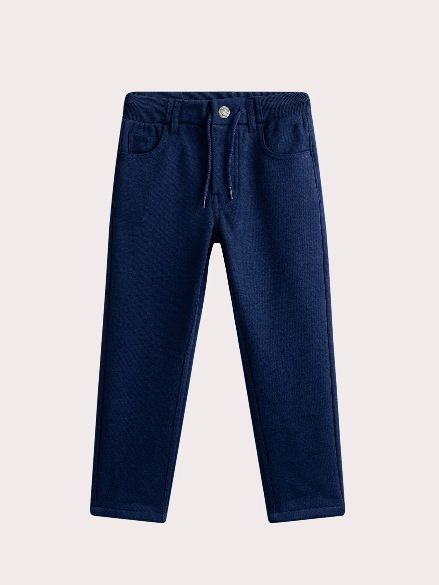Pantalon bleu en molleton gratté