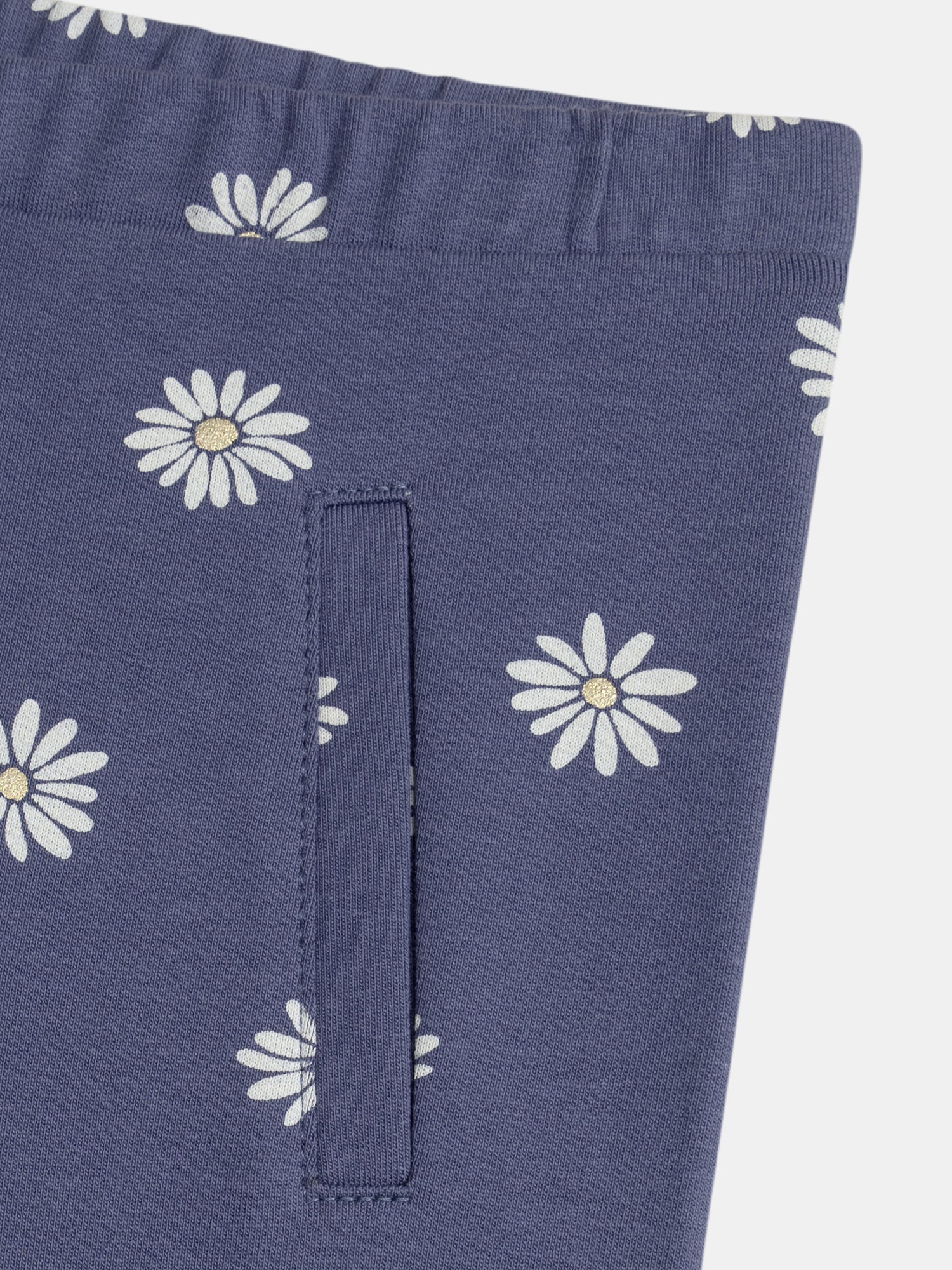 Pantalon bleu imprimé fleurs pour fille - Image 2