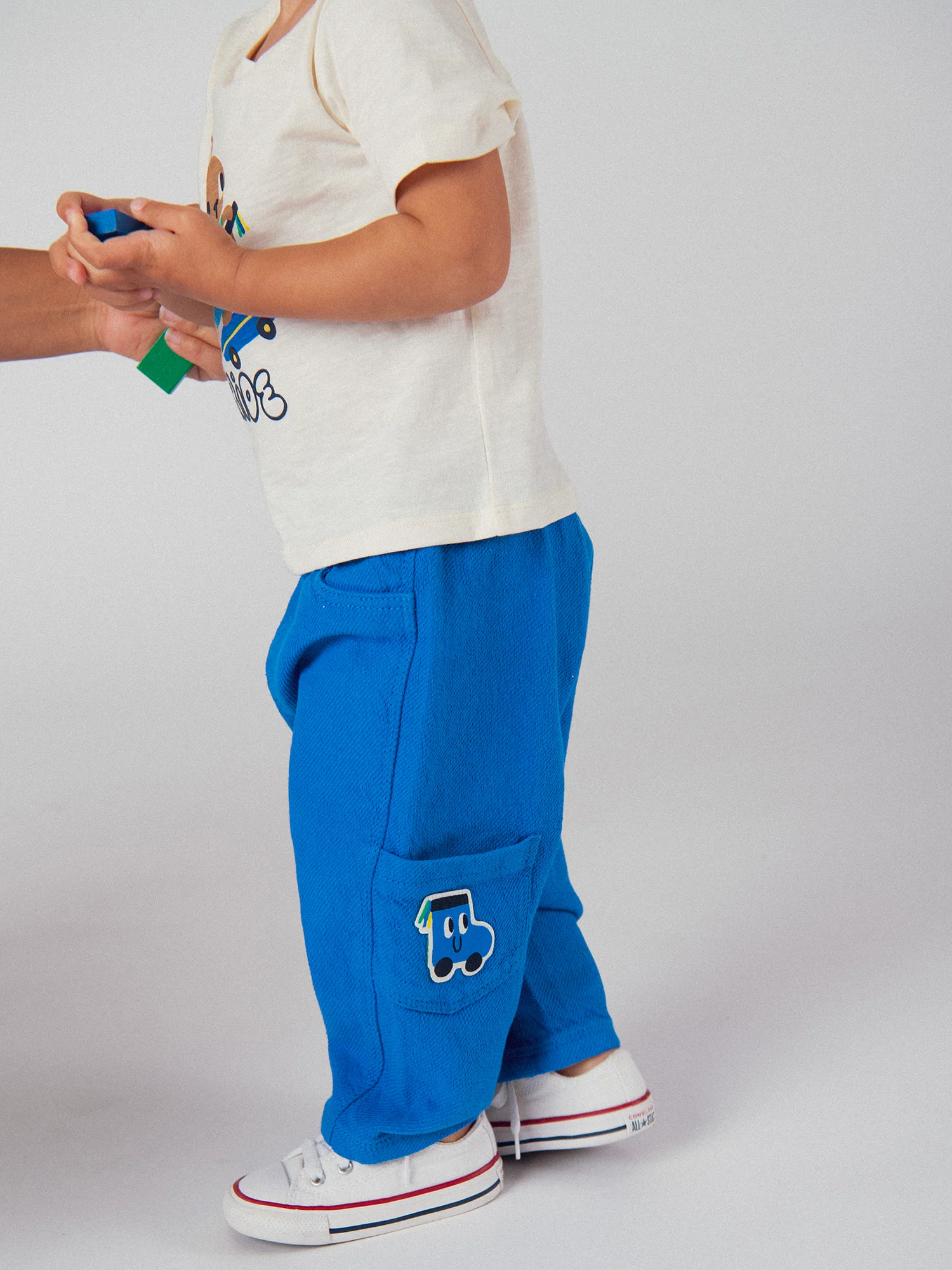 Pantalon de style "Cargo" Bleu Cobalt pour bébé garçon - Image 3