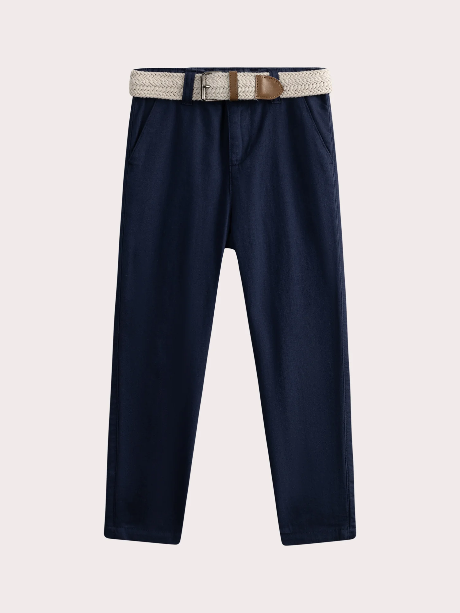 Pantalon chino bleu nuit  avec ceinture