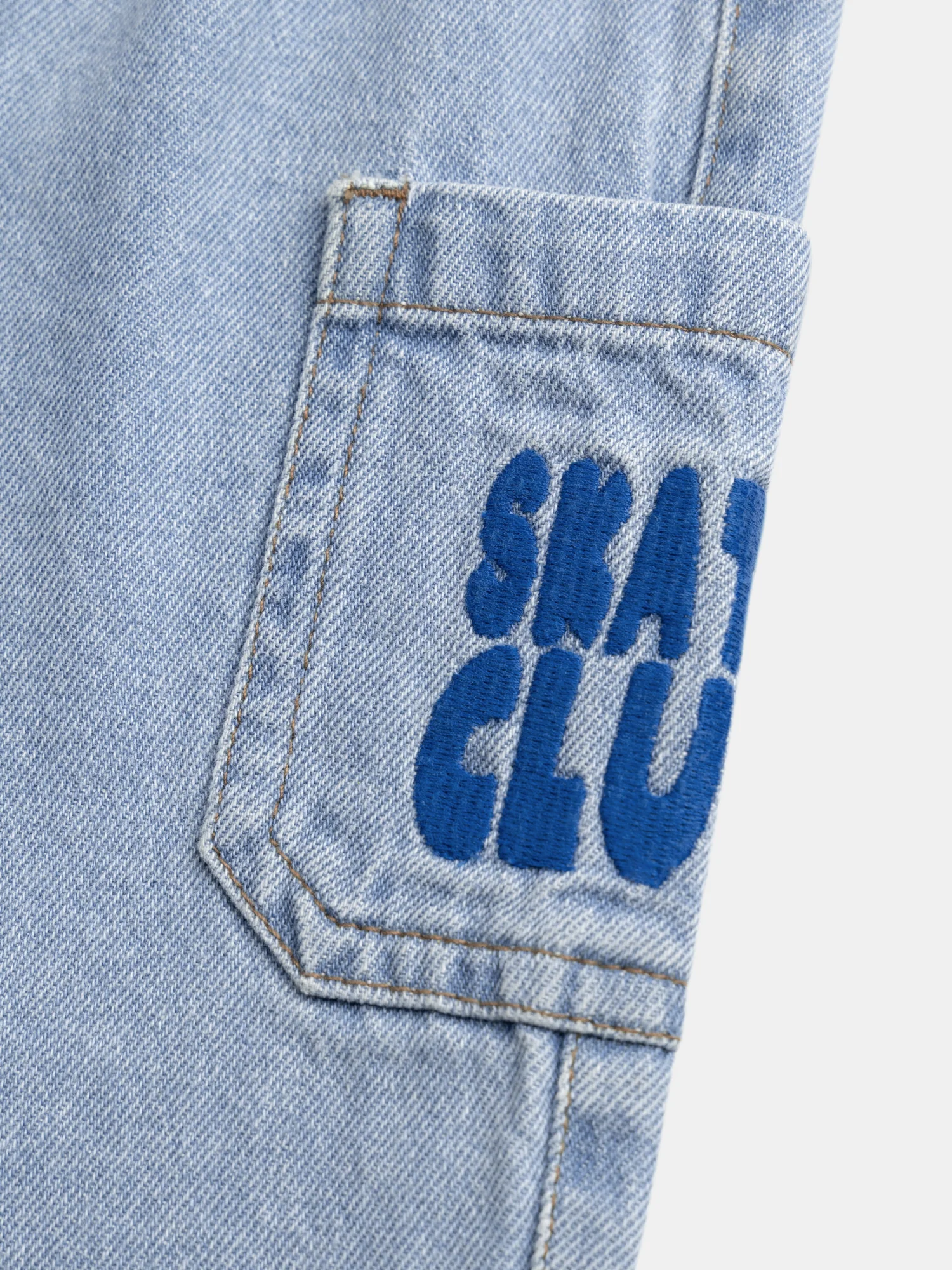 Pantalon denim clair à cordon "Skate Party" pour bébé garçon - Image 4
