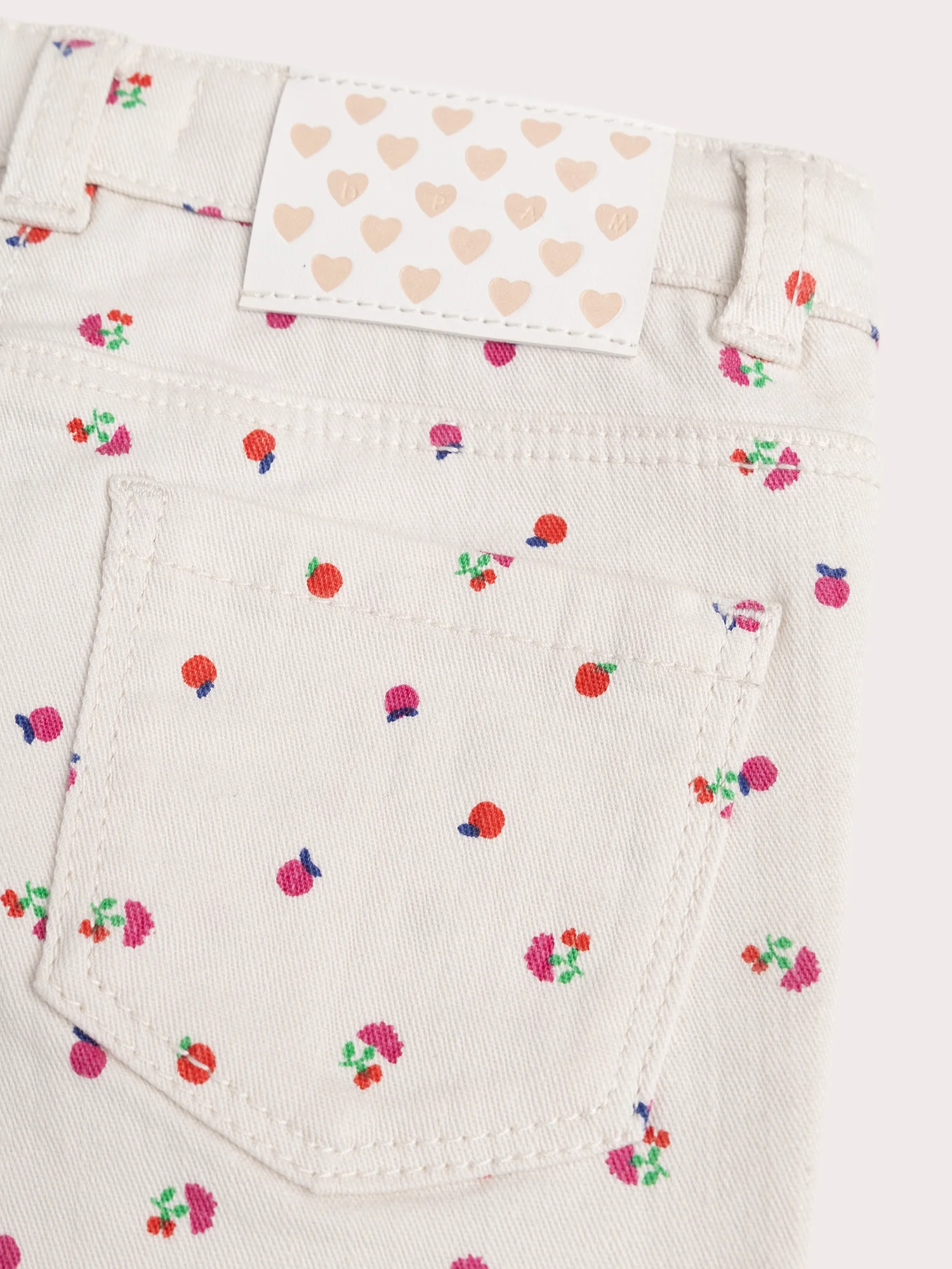 Pantalon écru imprimé multicolore - Image 3