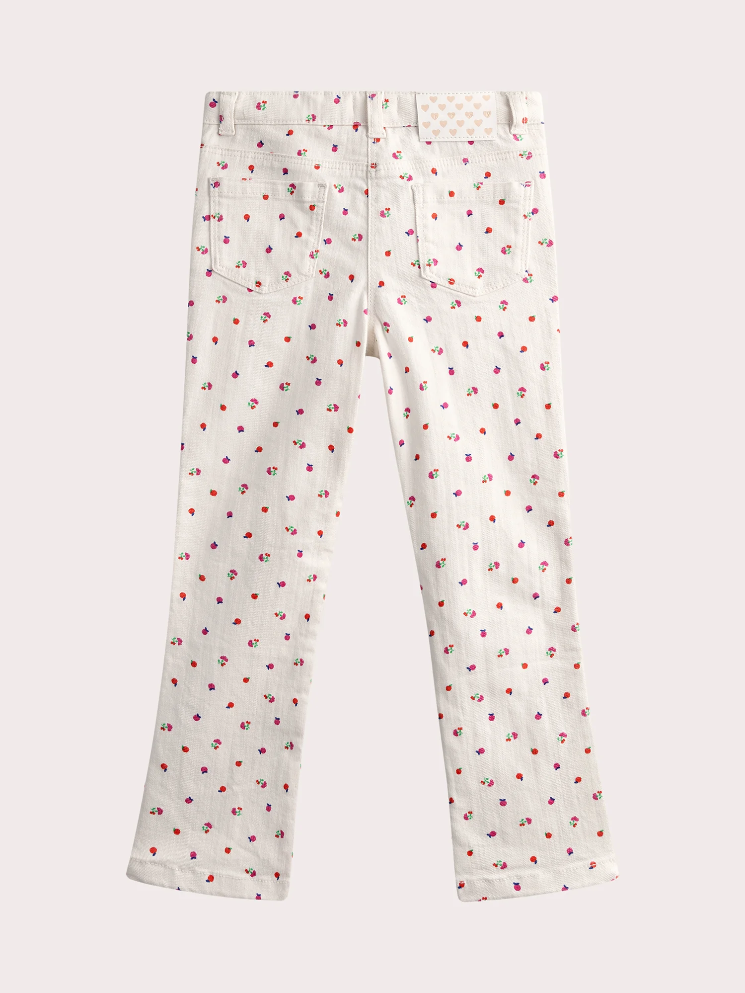 Pantalon écru imprimé multicolore - Image 4