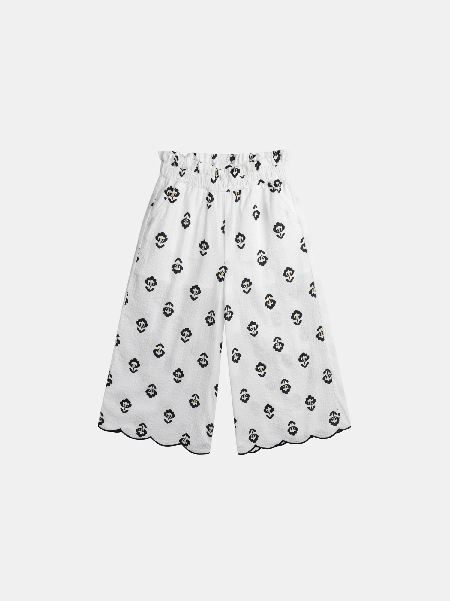 Pantalon écrue à imprimé fleurs pour fille - Image 4