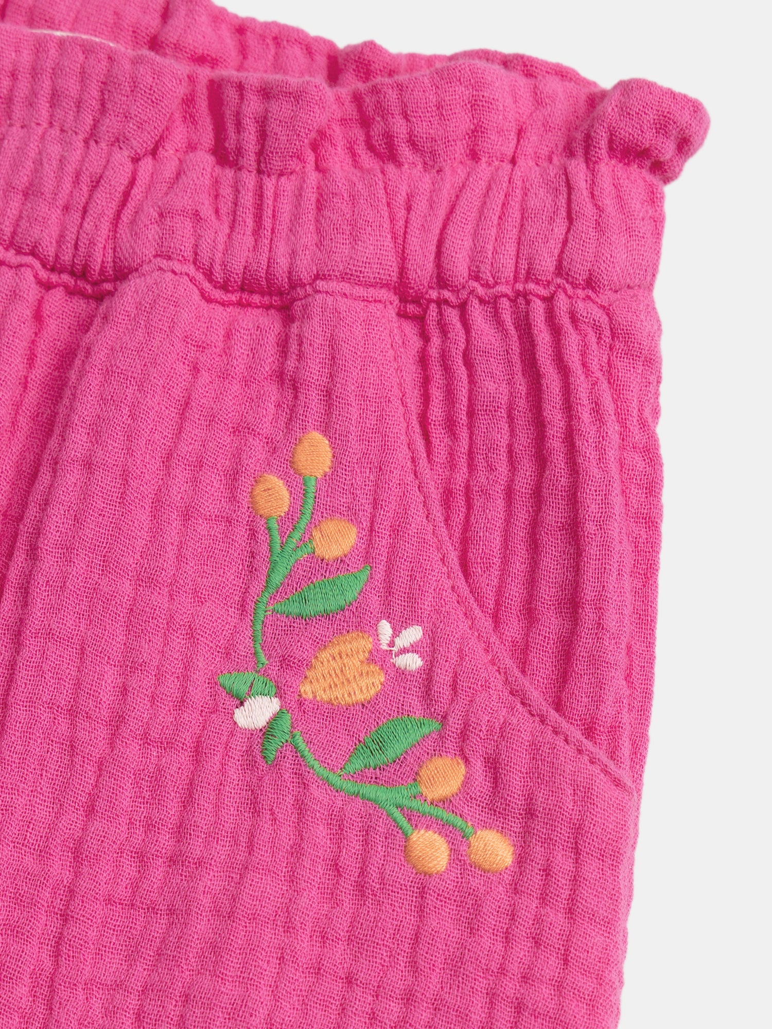 Pantalon en double gaze rose passion pour bébé fille - Image 4