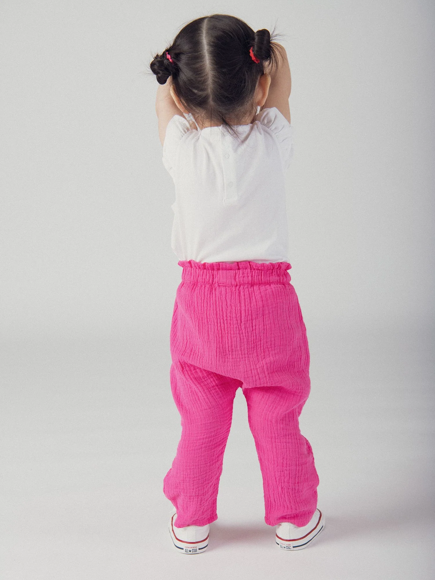 Pantalon en double gaze rose passion pour bébé fille - Image 6