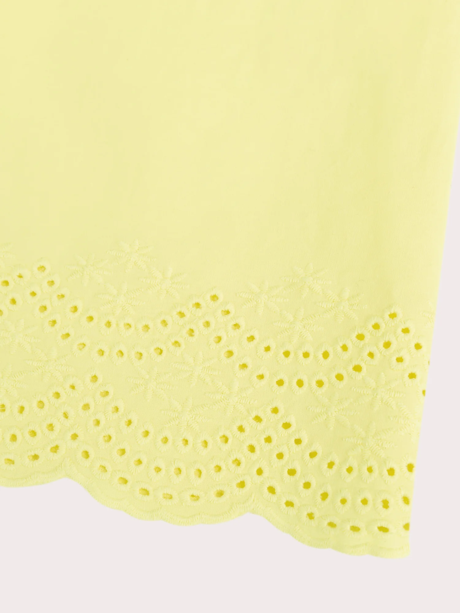 Pantalon jaune finitions broderies anglaises - Image 3