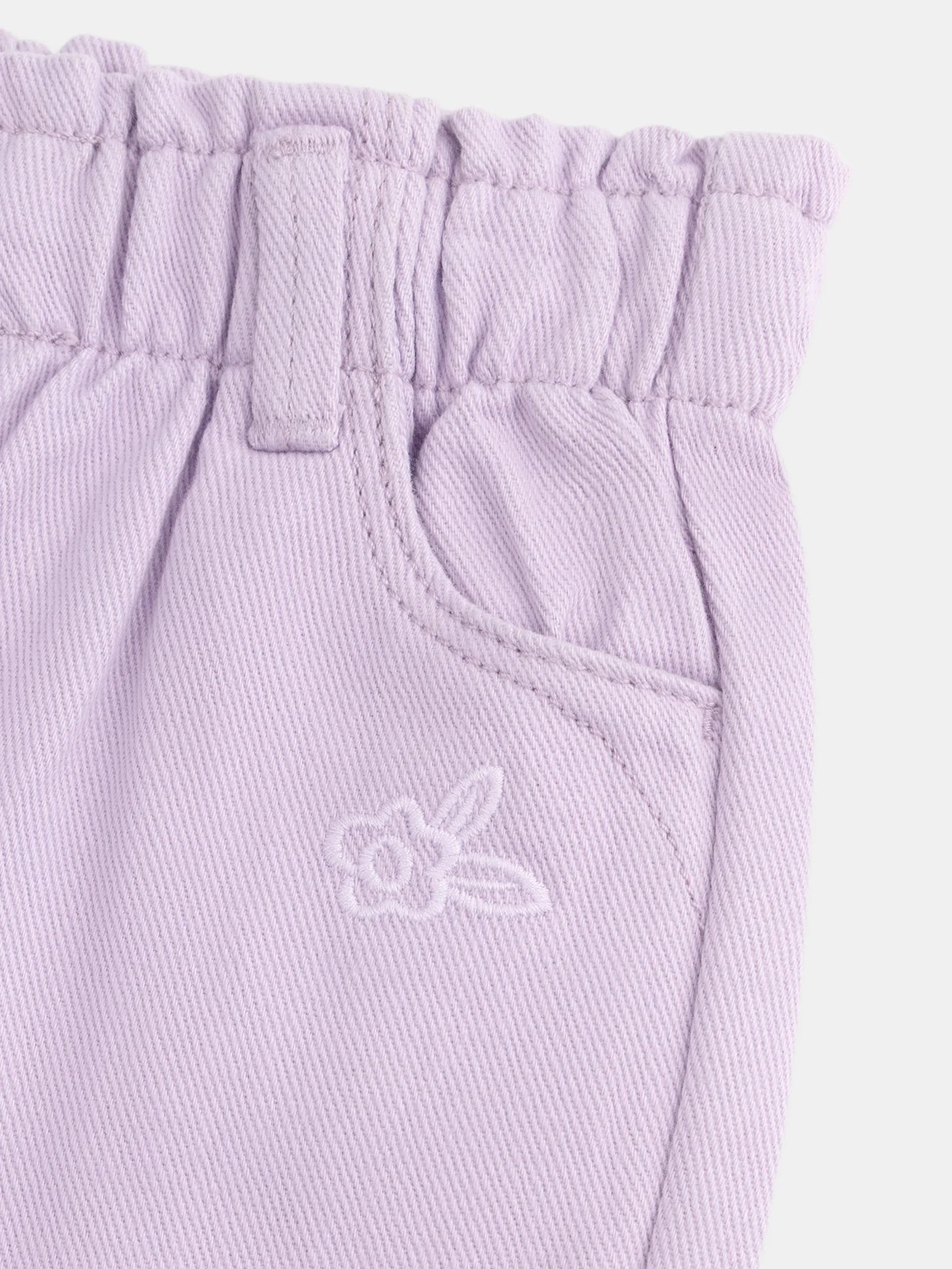 Pantalon rose parme en twill pour bébé fille - Image 5