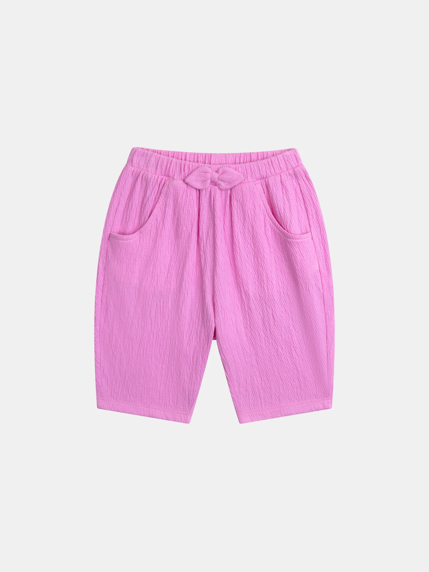 Pantalon rose bonbon à noeud pour bébé fille