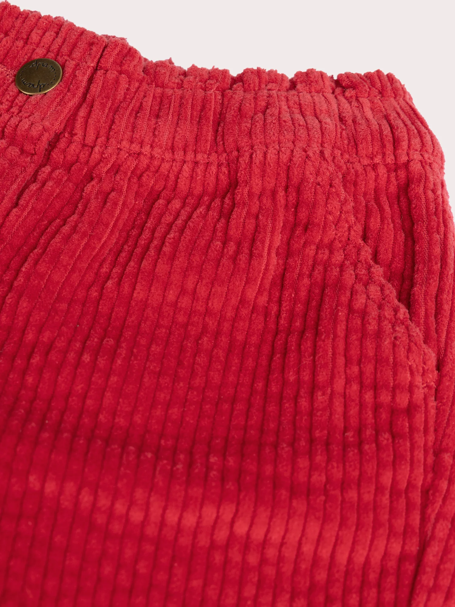 Pantalon rouge en velours pour bébé fille - Image 2