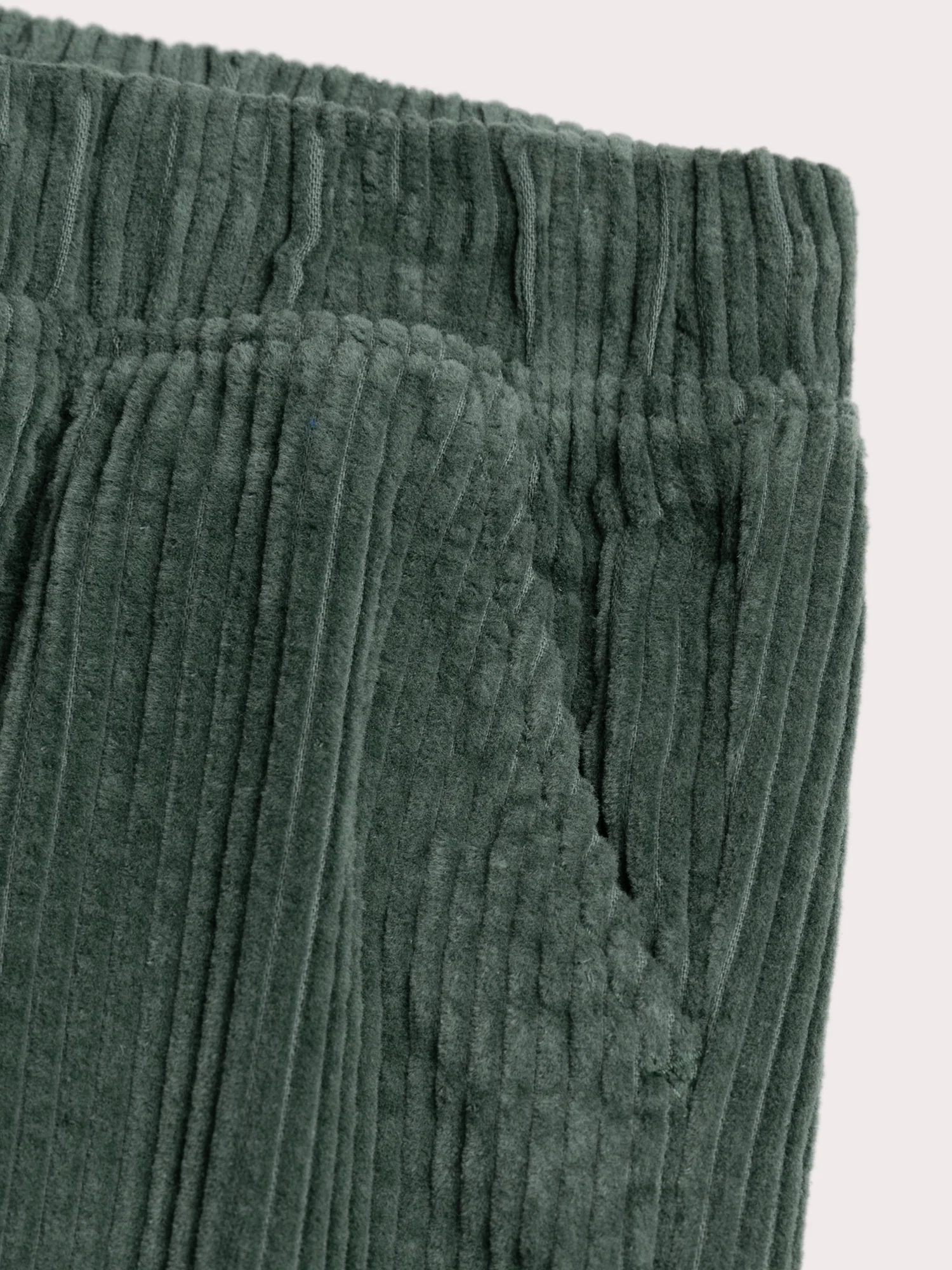 Pantalon vert en velours grosses côtes doublé chaud - Image 3