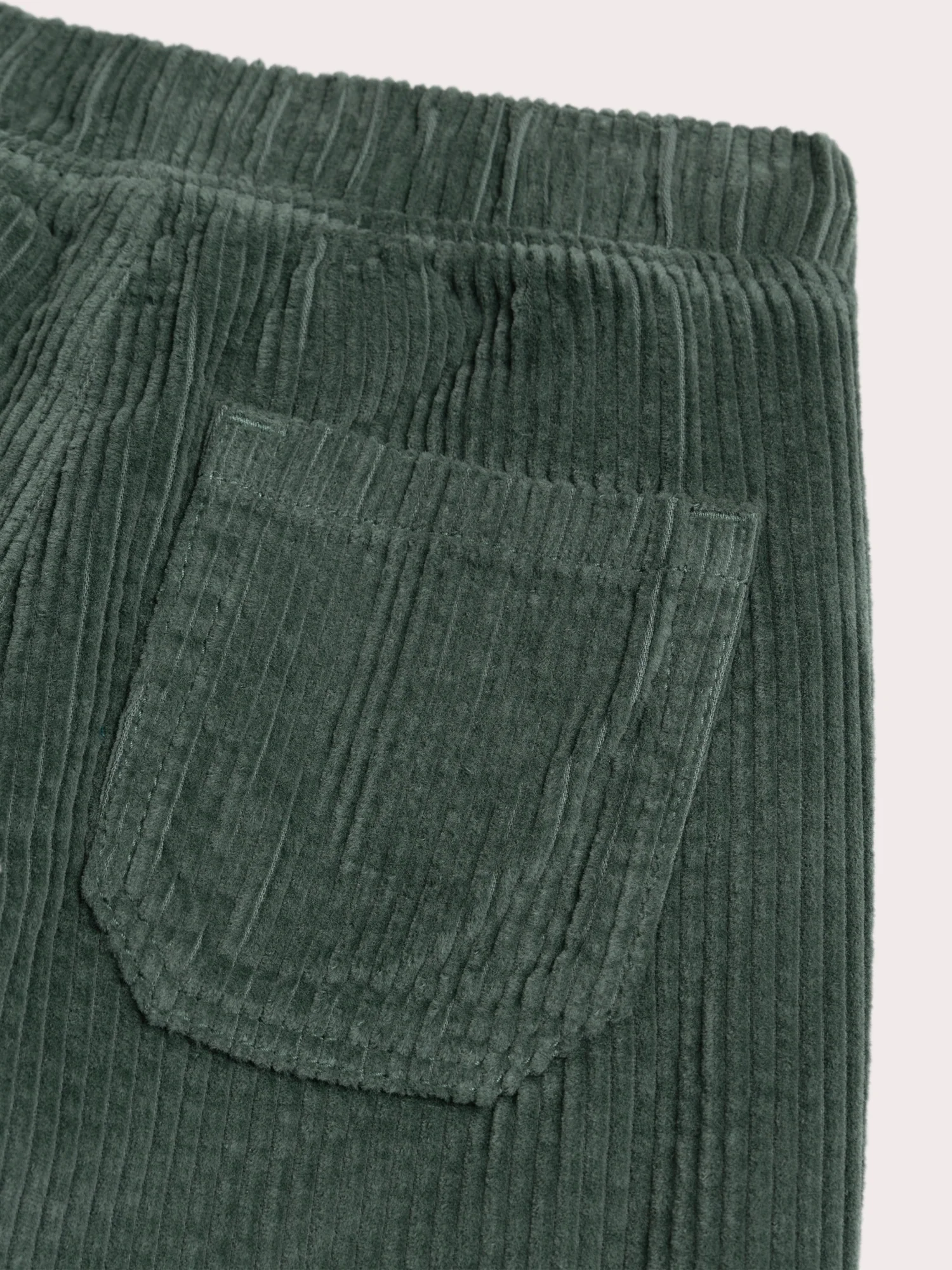 Pantalon vert en velours grosses côtes doublé chaud - Image 4