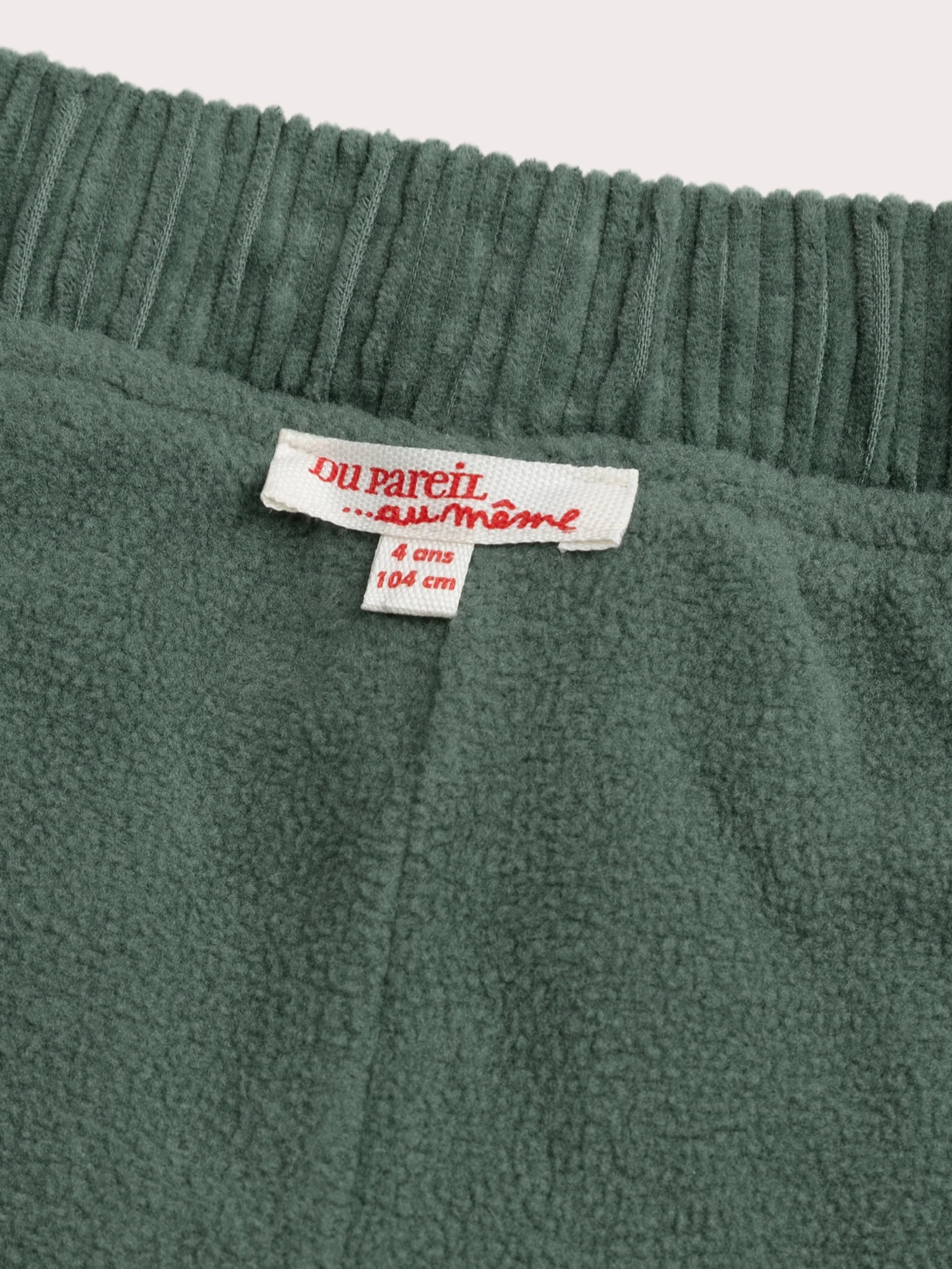 Pantalon vert en velours grosses côtes doublé chaud - Image 5