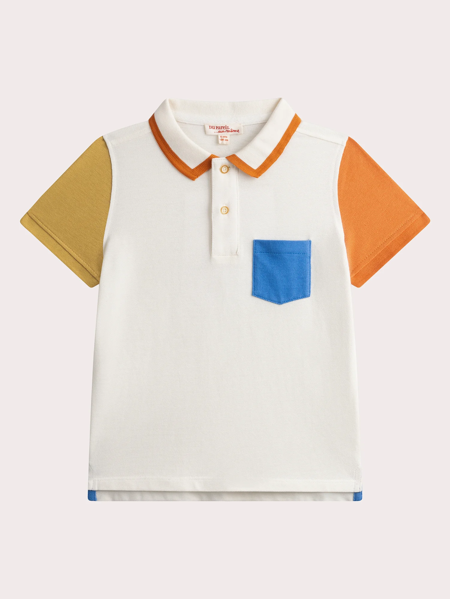 Polo à manches courtes color block