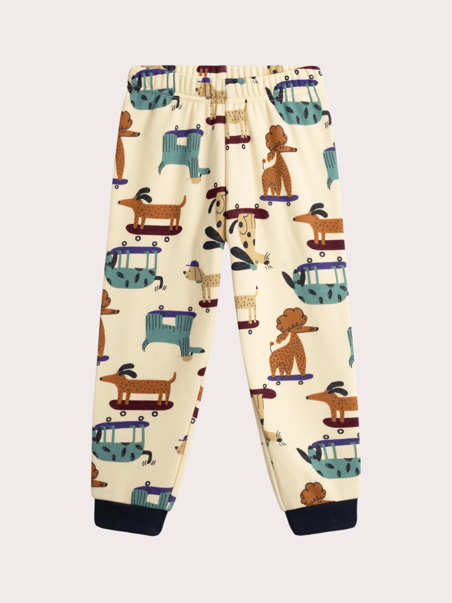 Pyjama beige imprimé en molleton fourré pour garçon - Image 4