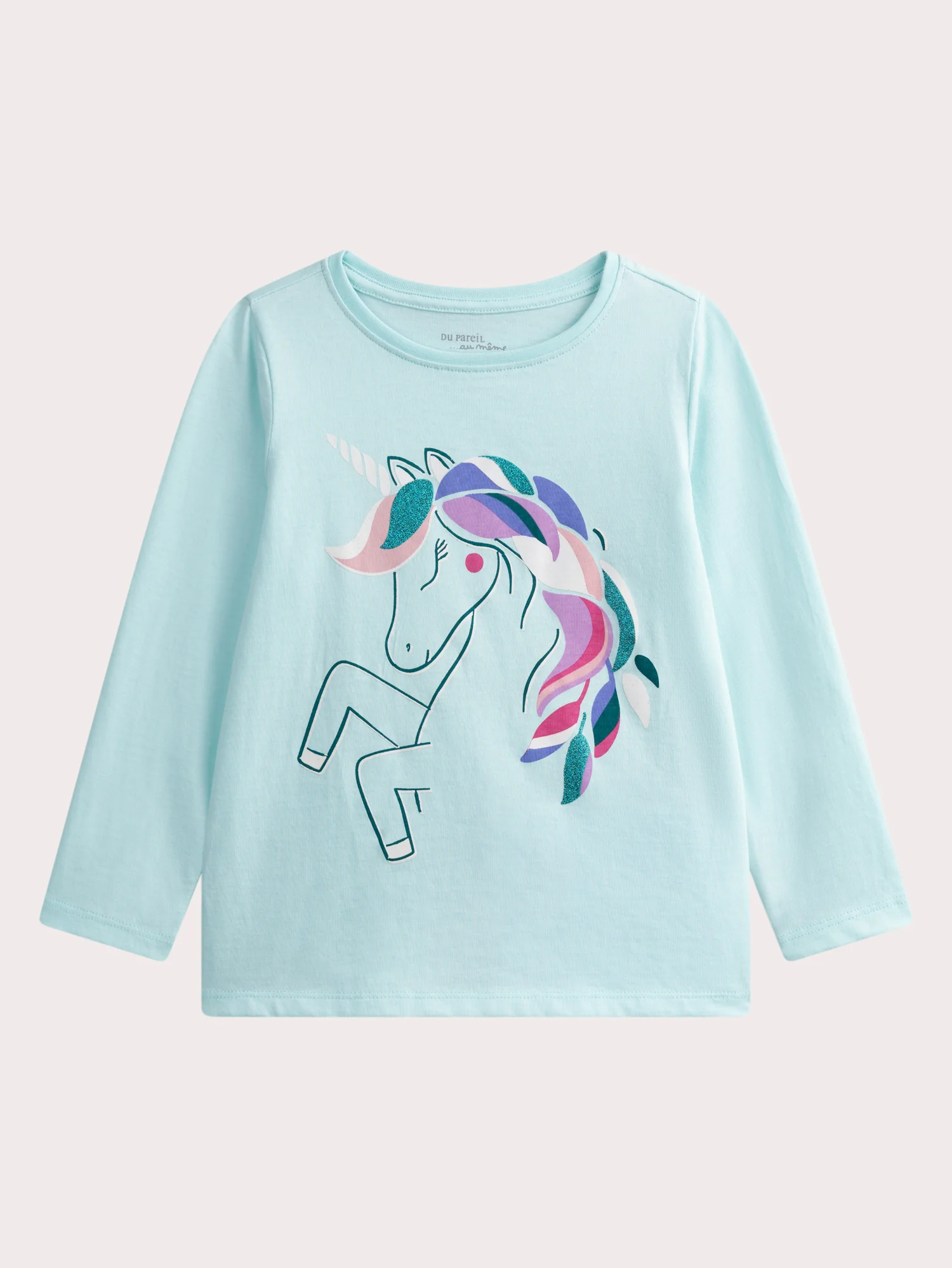 Pyjama bleu licorne pour enfant fille - Image 3