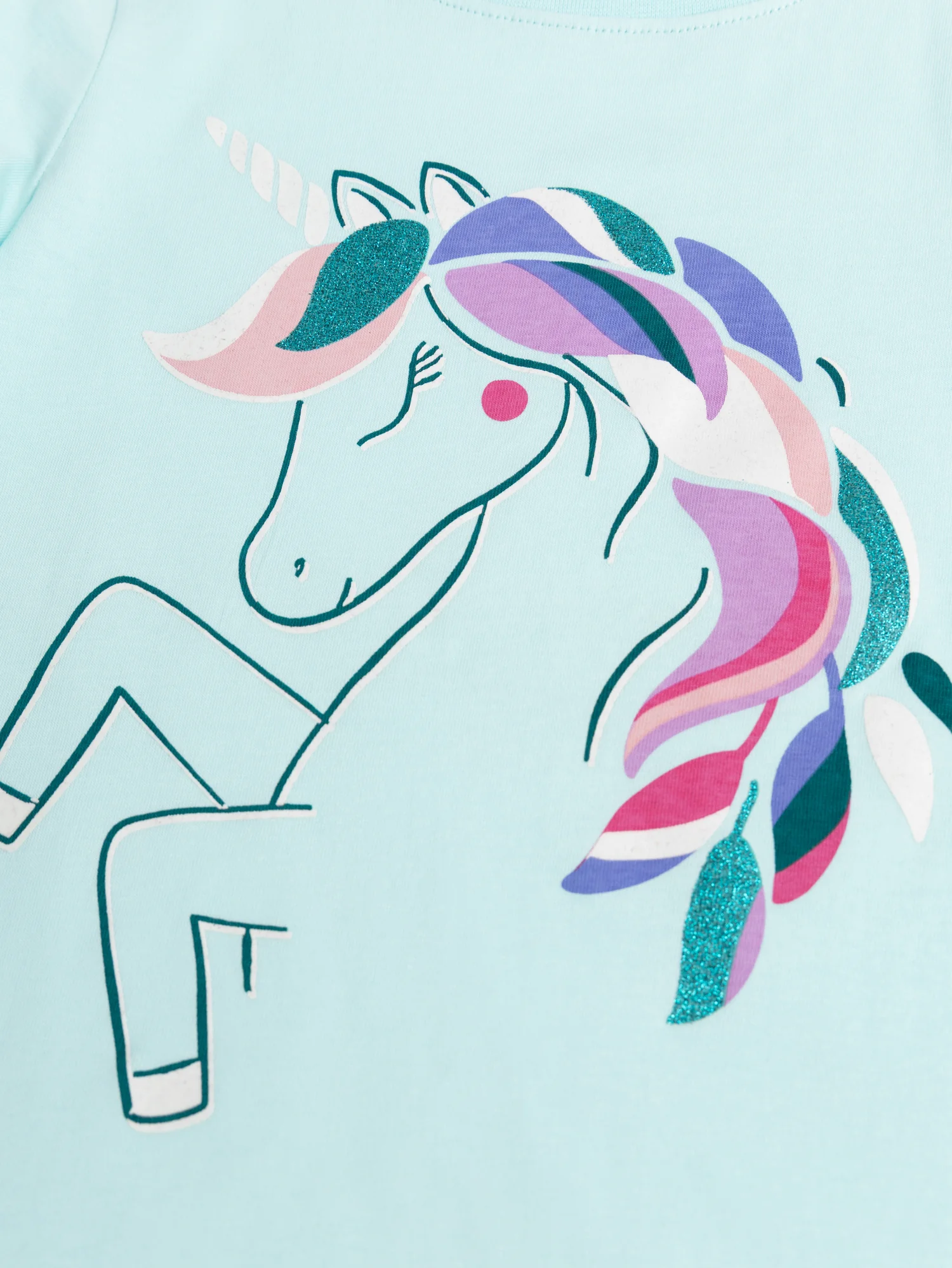 Pyjama bleu licorne pour enfant fille - Image 4