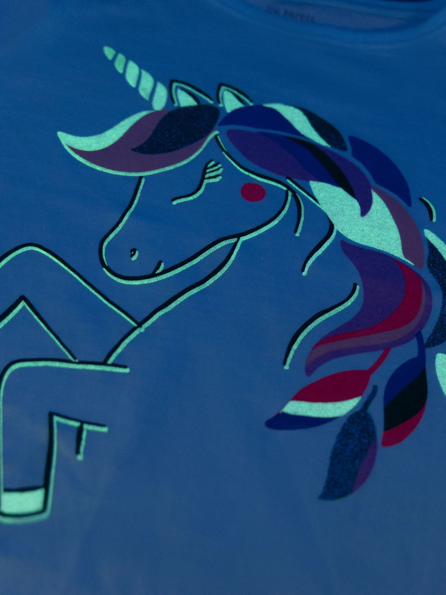 Pyjama bleu licorne pour enfant fille - Image 5