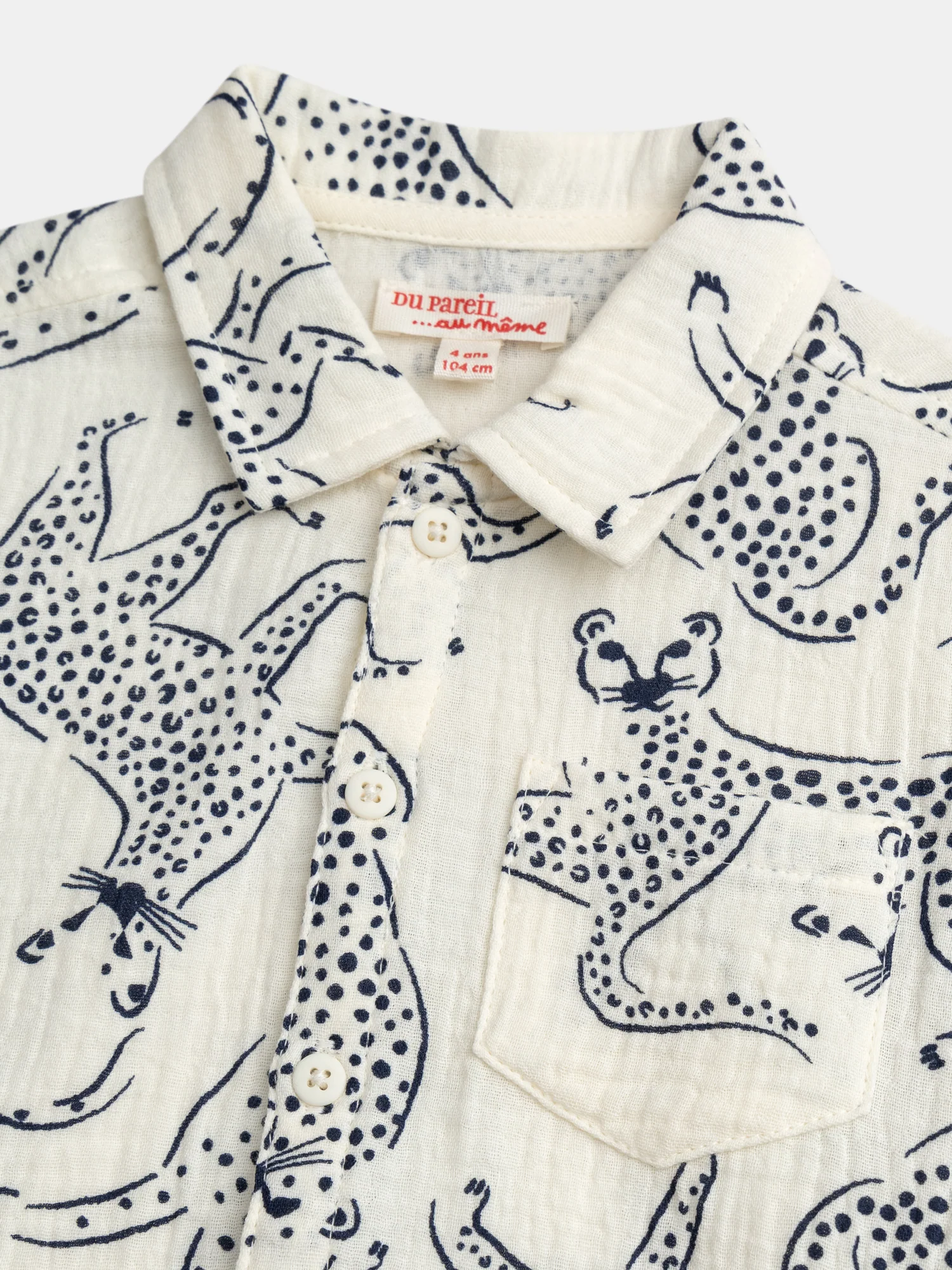 Pyjama chemisier court et imprimé "Léopards Bleus" pour enfant garçon - Image 6