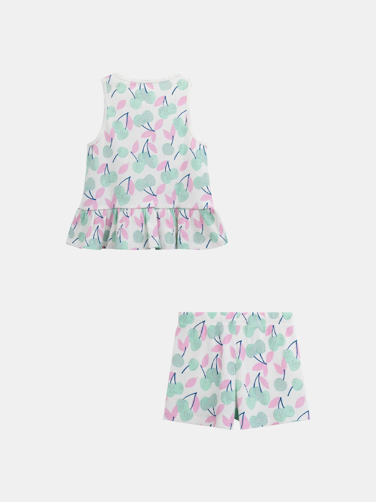 Pyjama court débardeur à imprimé "Cerises Pastel" pour enfant fille - Image 11