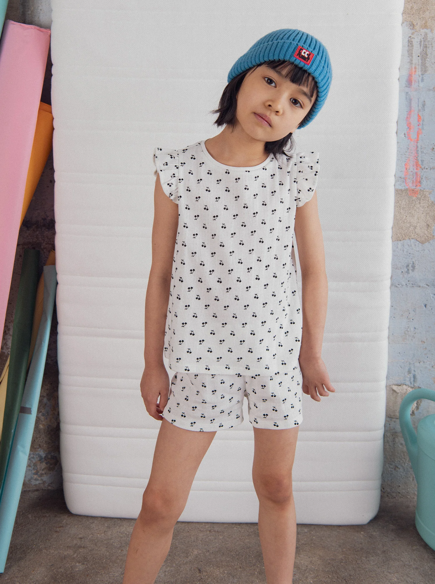 Pyjama court imprimé "CERISE" pour enfant fille - Image 3