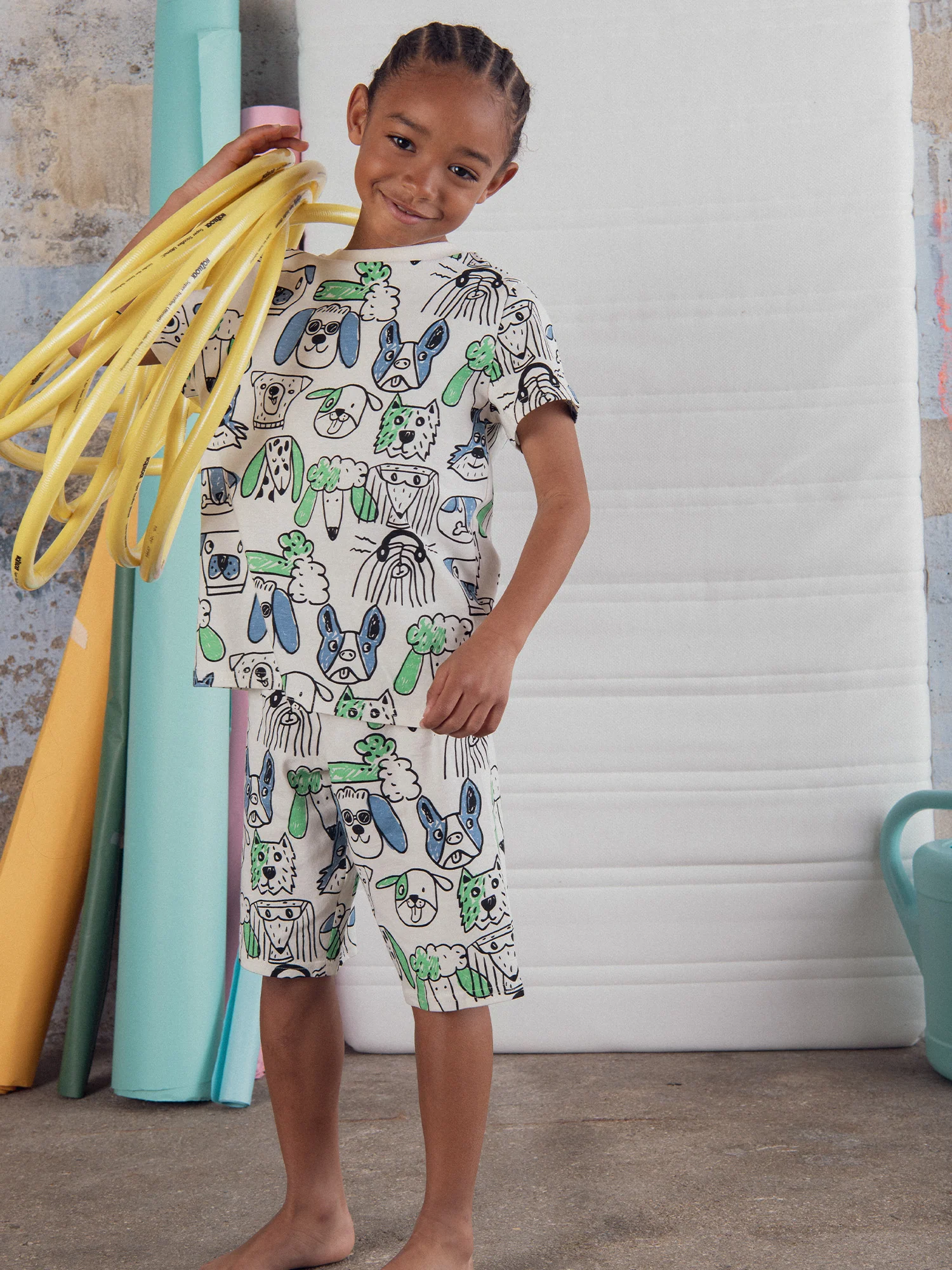 Pyjama court imprimé "Portraits de Chiens" pour enfant garçon - Image 2