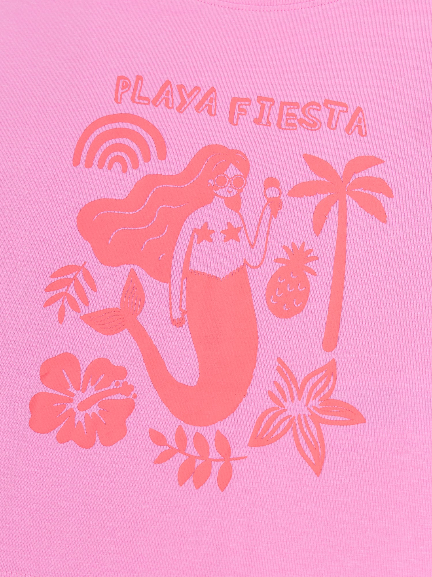 Pyjama court rose avec imprimé "Playa Fiesta" pour enfant fille - Image 5