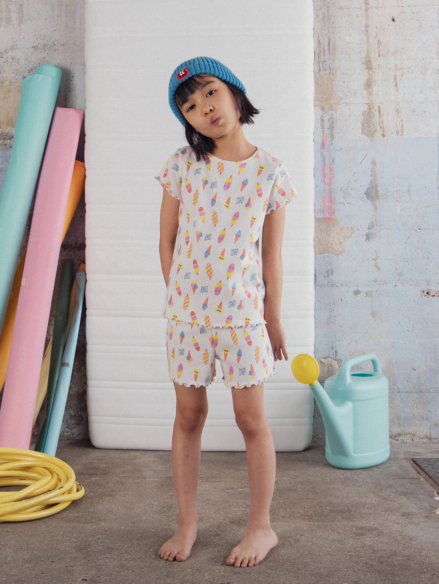 Pyjama court "SWEET & CHILL" pour enfant fille - Image 2