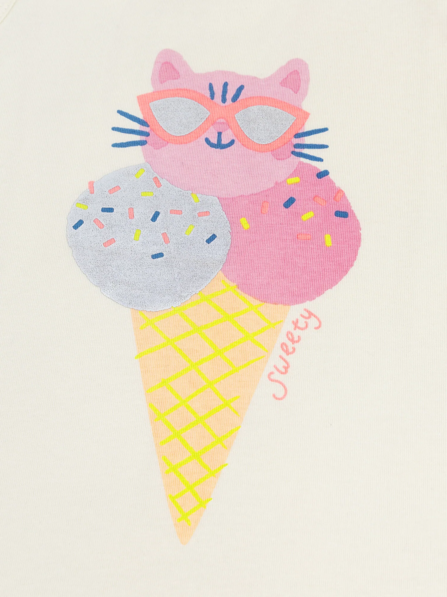 Pyjama débardeur avec imprimé "Ice Cream Cat" pour enfant fille - Image 3