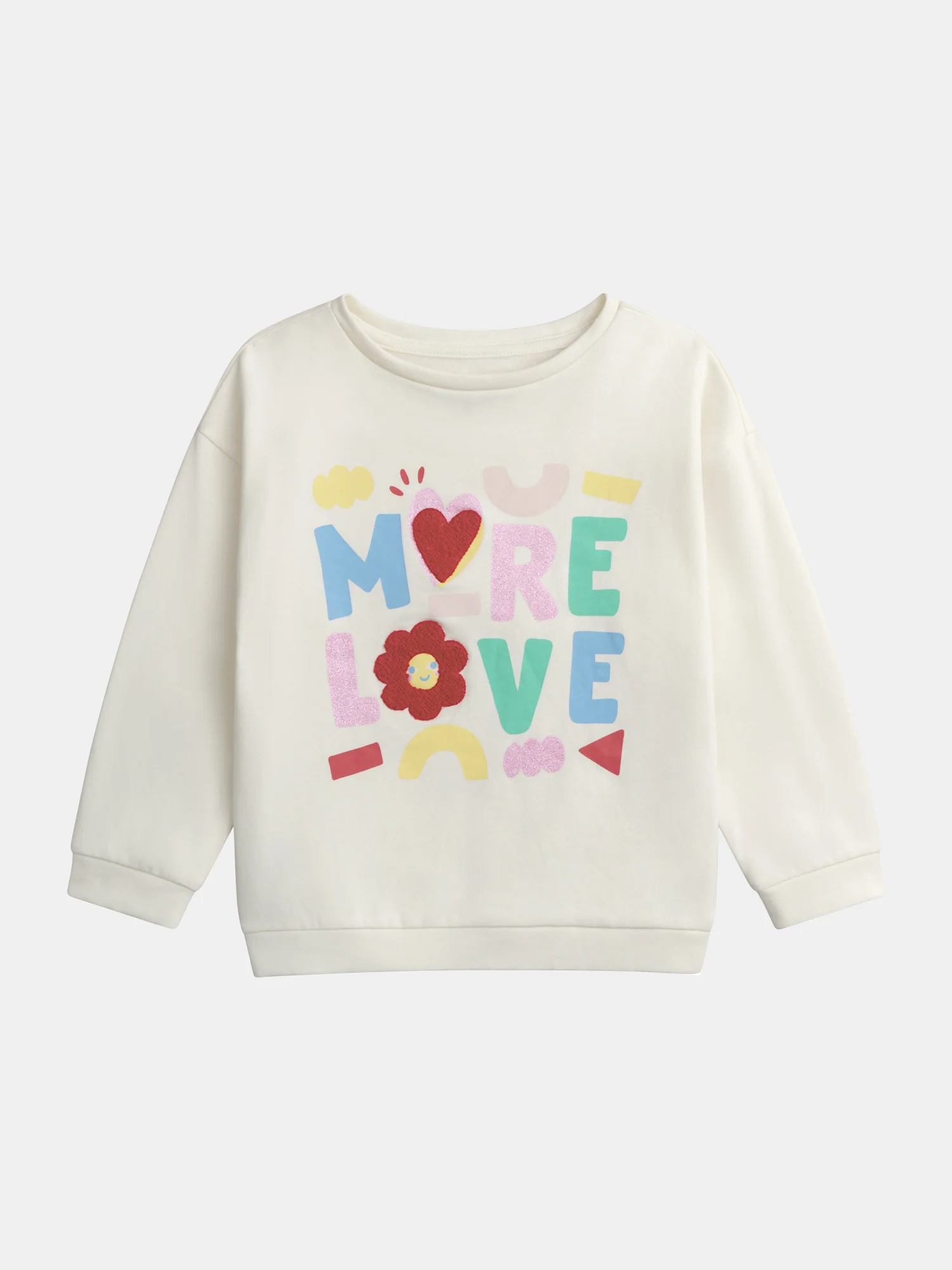 Pyjama écru à motif « MORE LOVE » pour fille - Image 3