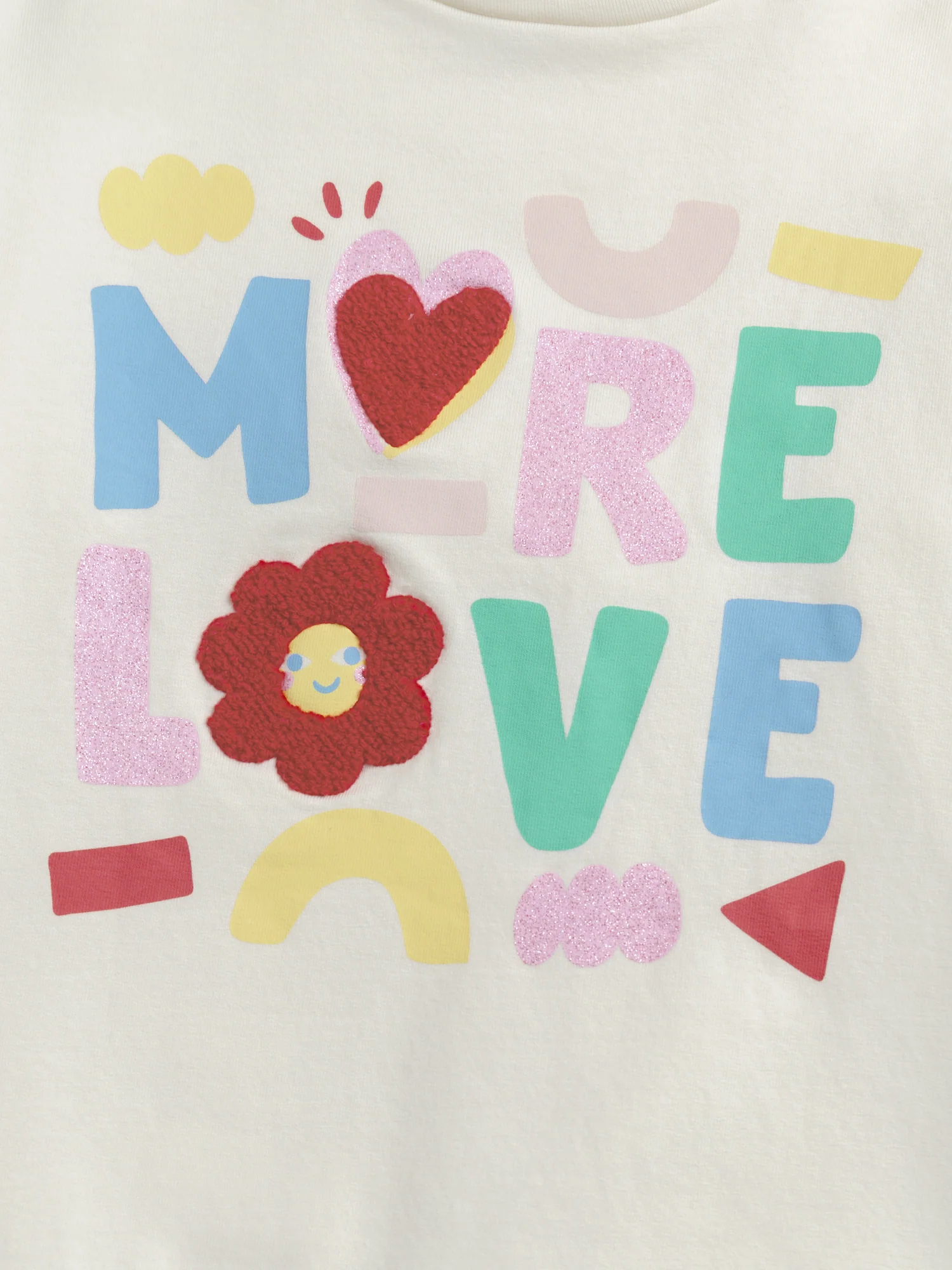 Pyjama écru à motif « MORE LOVE » pour fille - Image 4