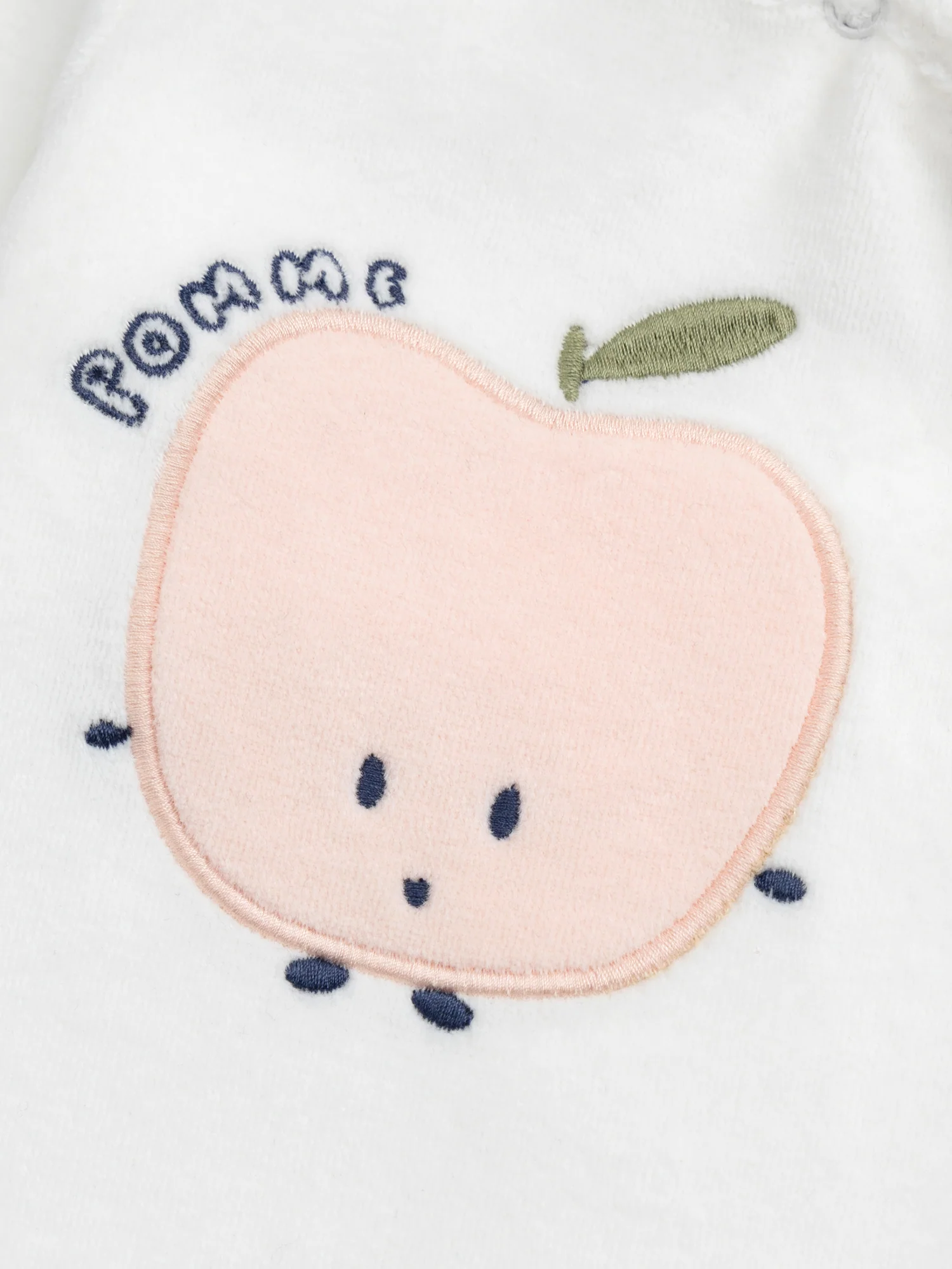 Pyjama écru à motif pomme pour bébé fille - Image 3