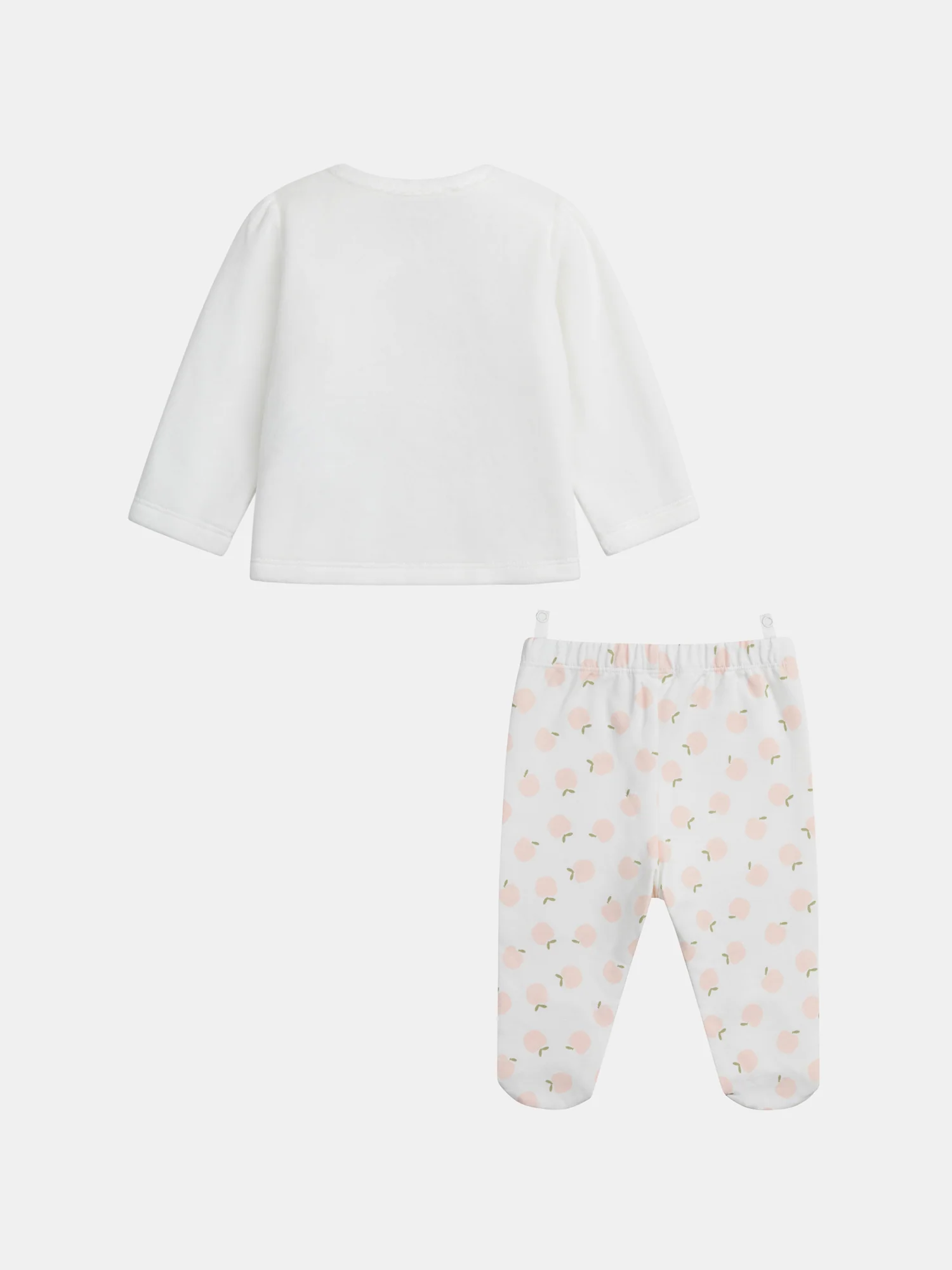 Pyjama écru à motif pomme pour bébé fille - Image 8