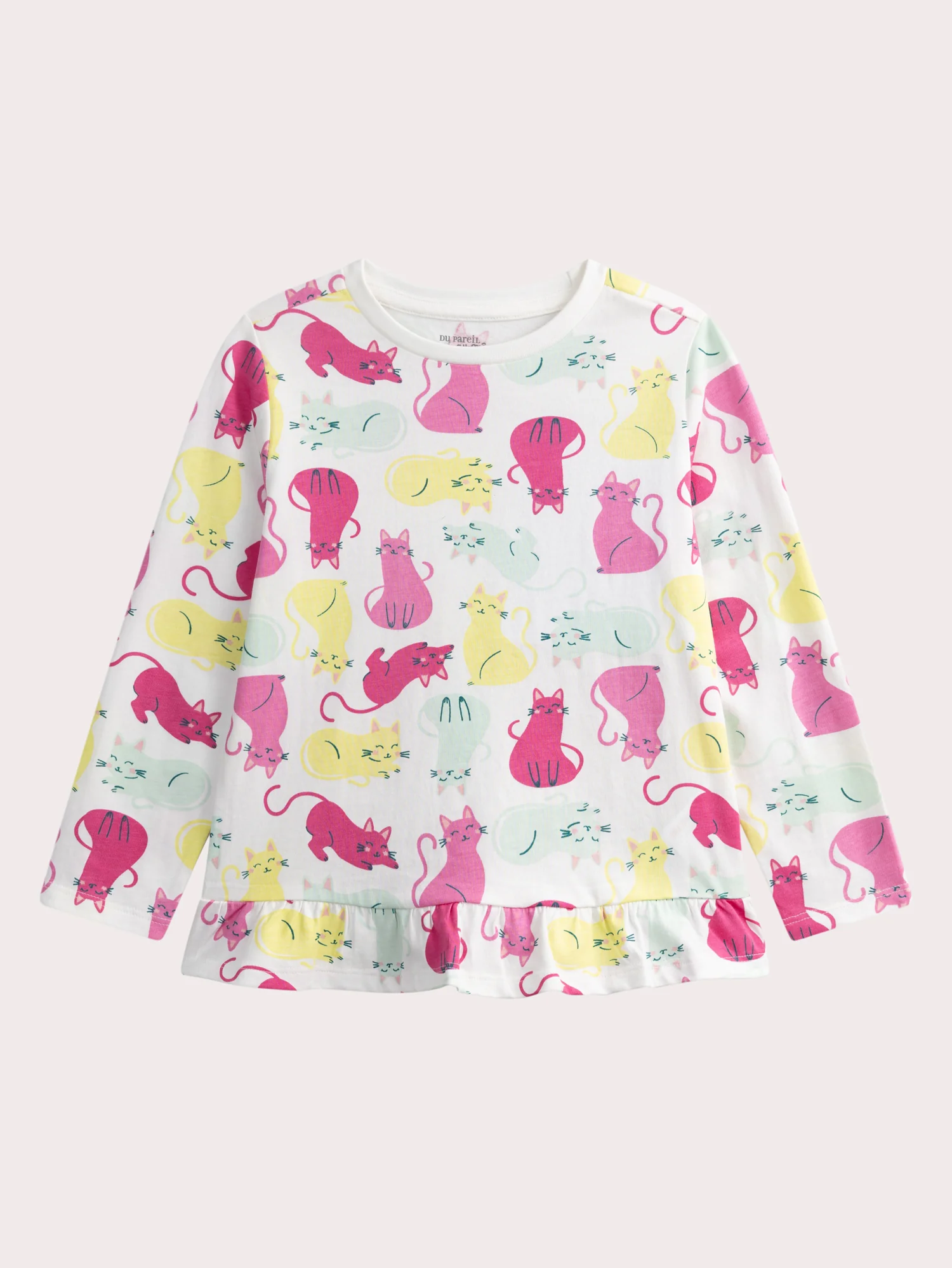 Pyjama écru chat pour enfant fille - Image 3