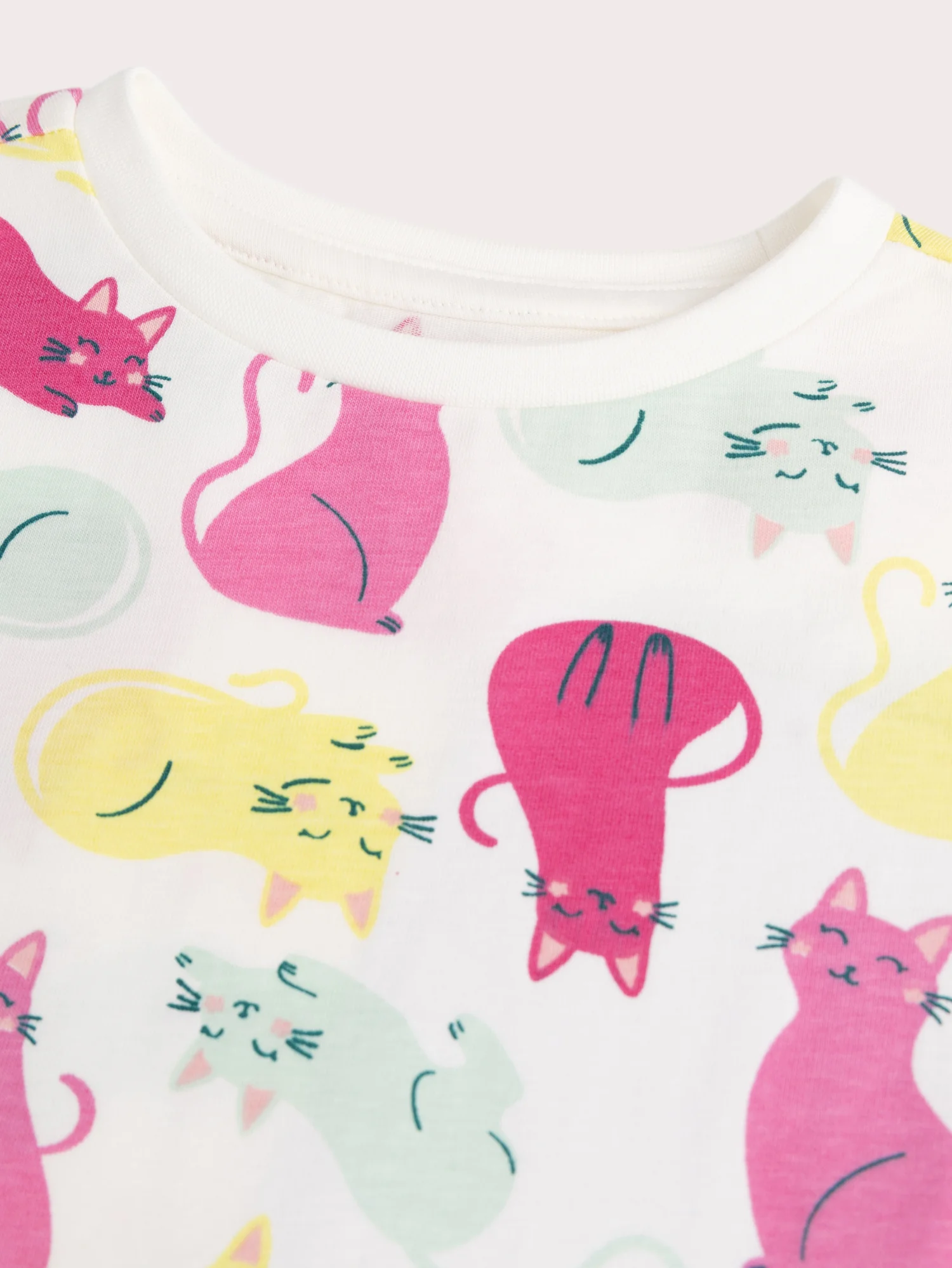 Pyjama écru chat pour enfant fille - Image 4