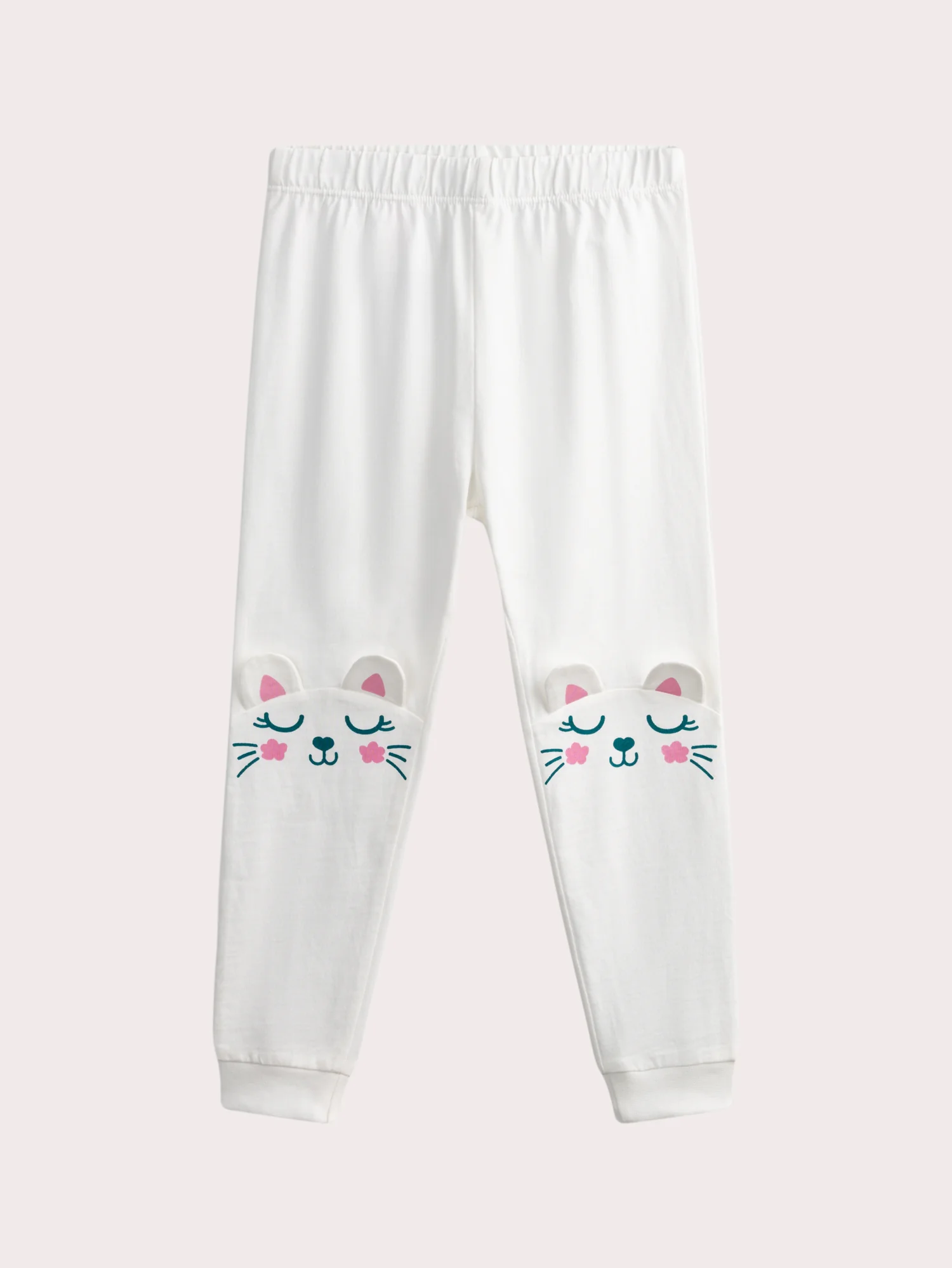Pyjama écru chat pour enfant fille - Image 6