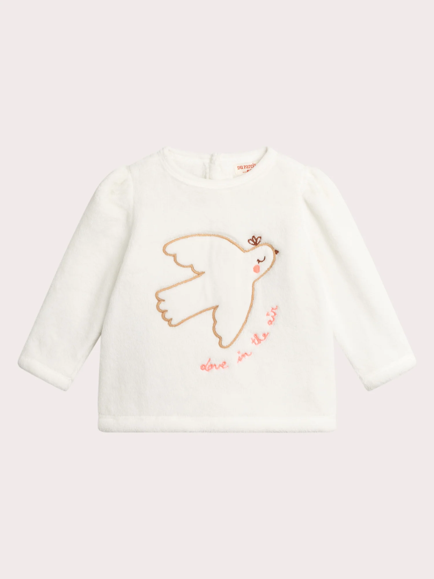 Pyjama écru en polaire pour bébé fille - Image 2