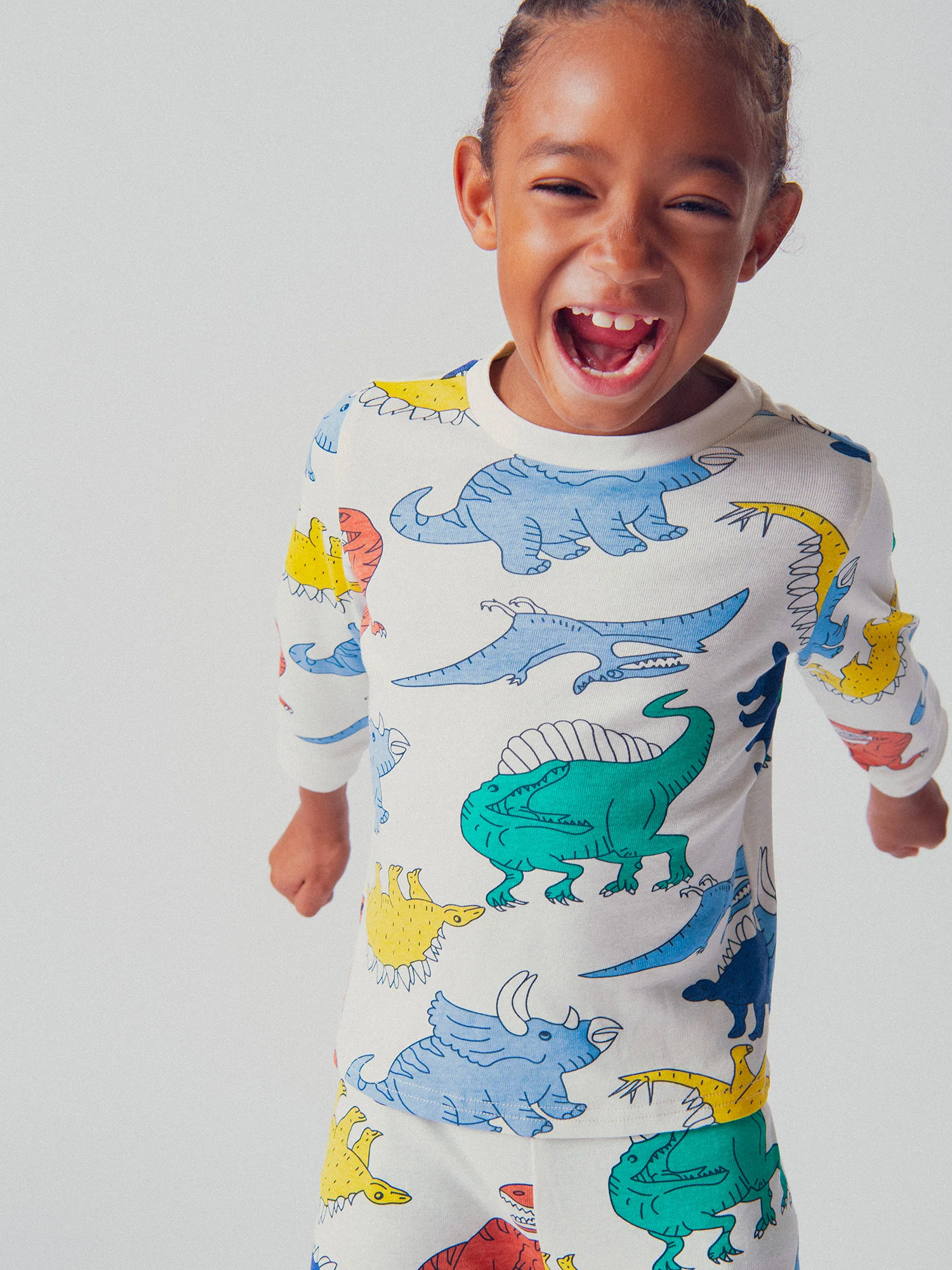 Pyjama écru imprimé all-over dinosaure pour garçon - Image 4