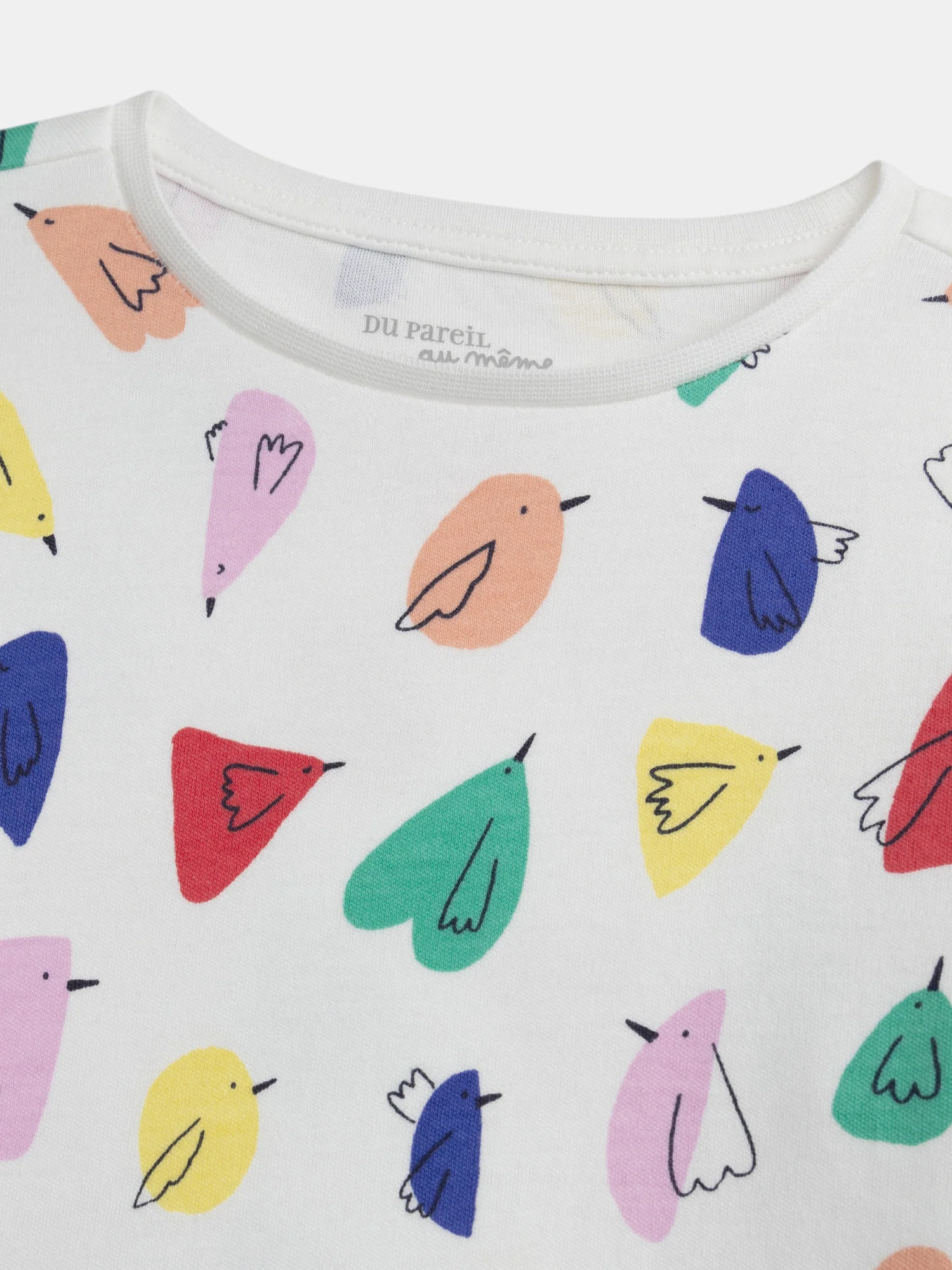 Pyjama écru imprimé all-over oiseaux pour fille - Image 9