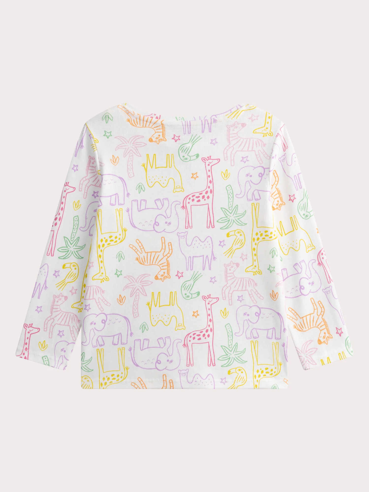 Pyjama écru imprimé animaux pour enfant fille - Image 5