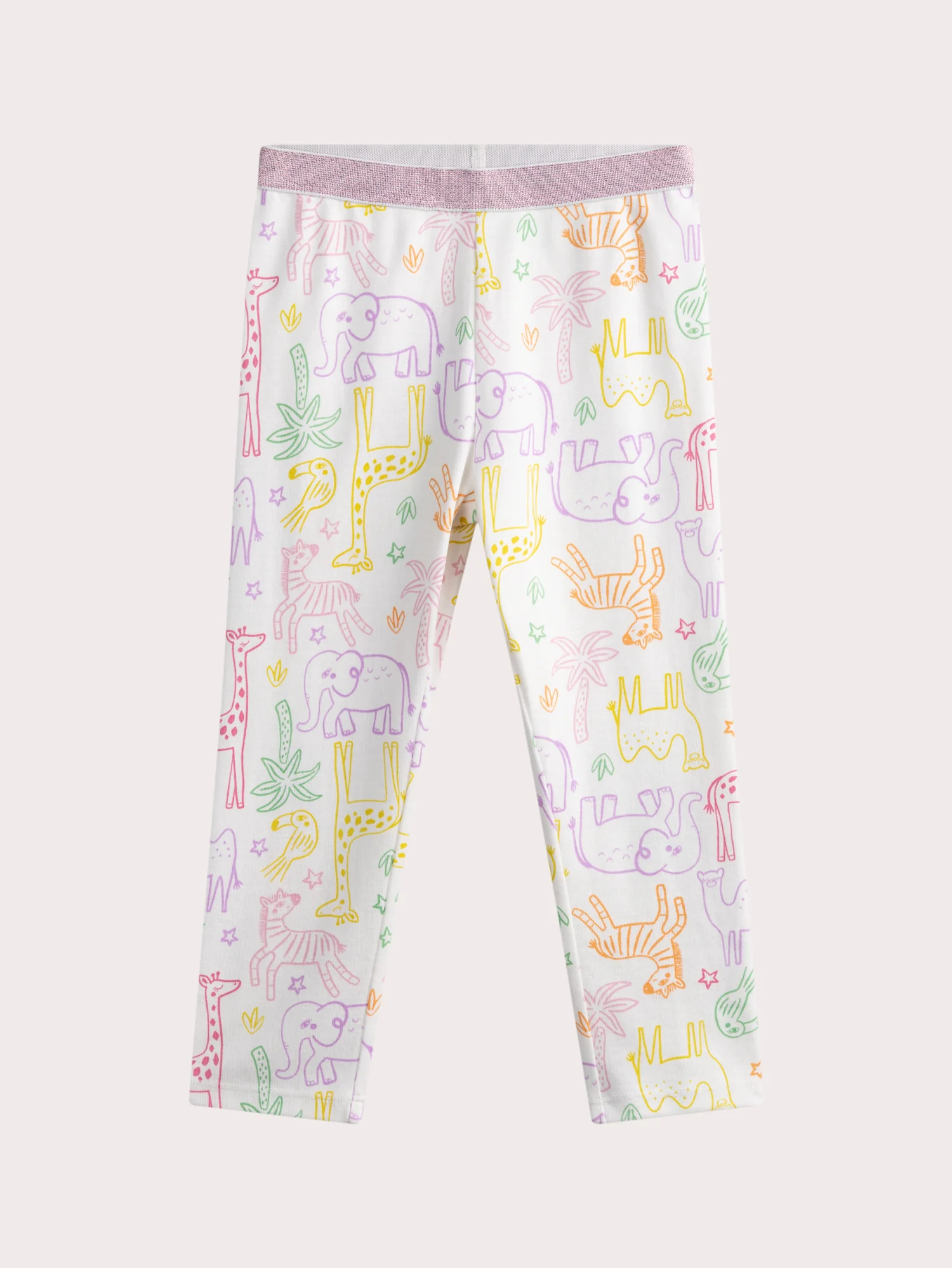 Pyjama écru imprimé animaux pour enfant fille - Image 6