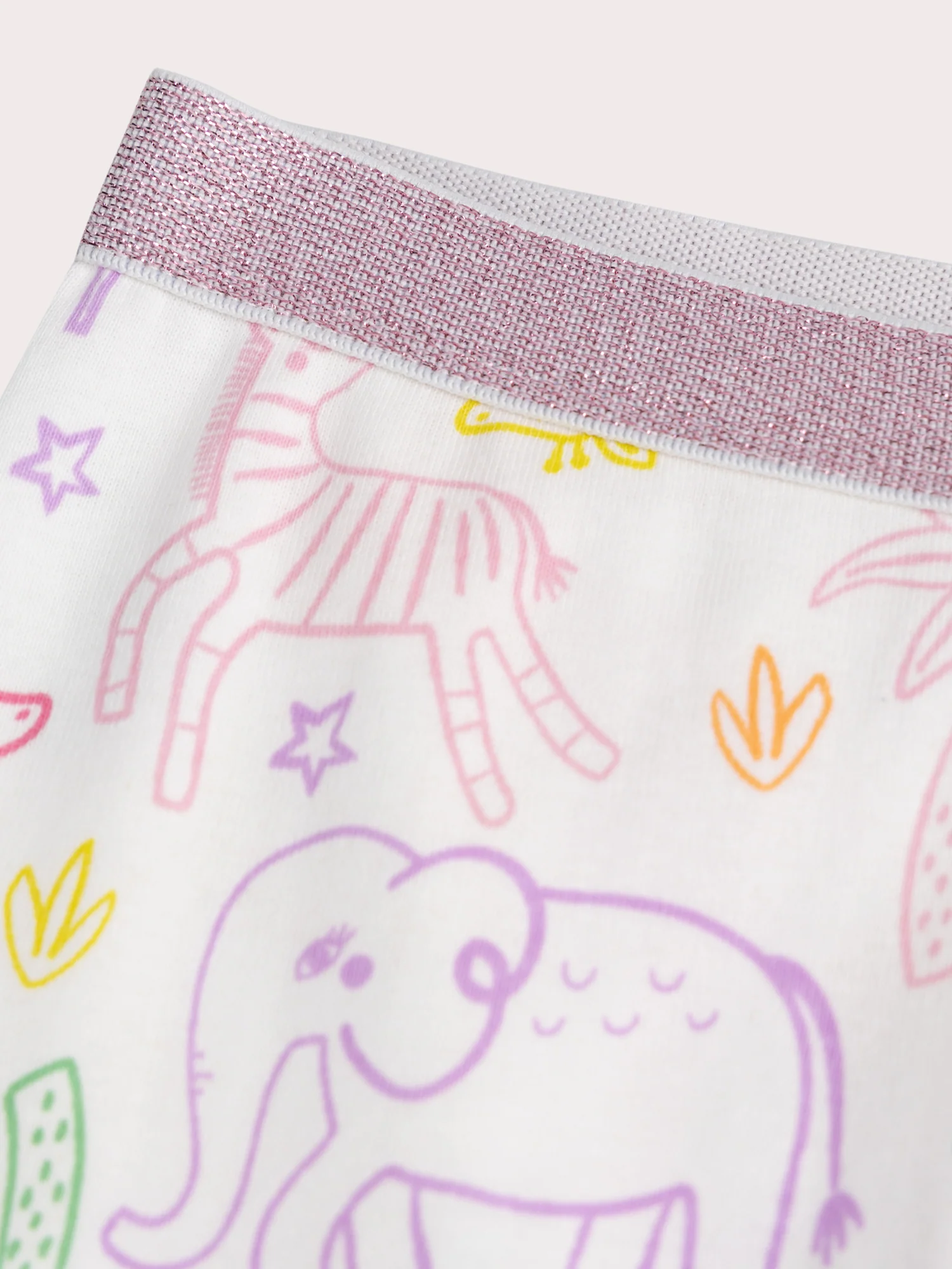 Pyjama écru imprimé animaux pour enfant fille - Image 7