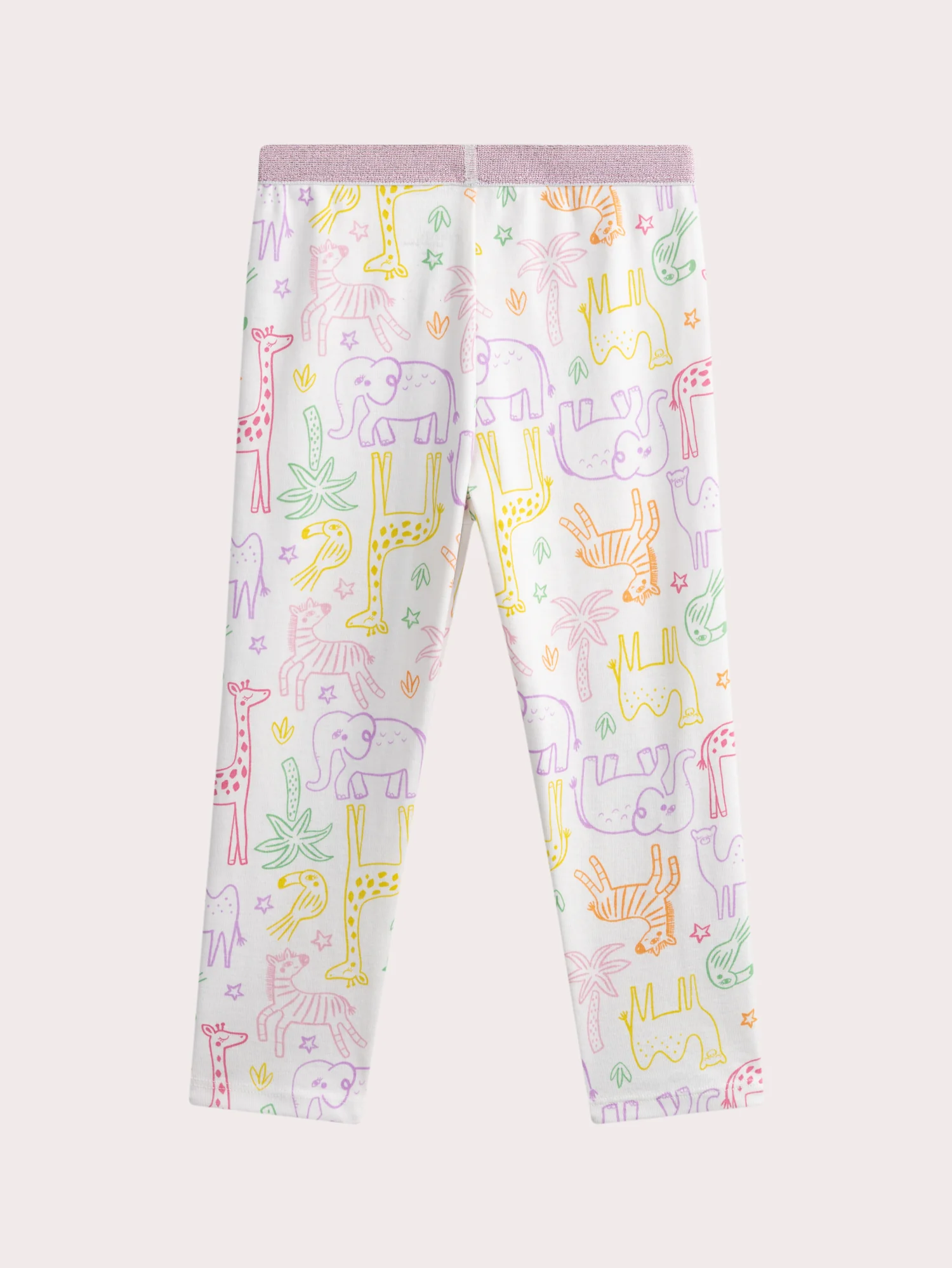 Pyjama écru imprimé animaux pour enfant fille - Image 8